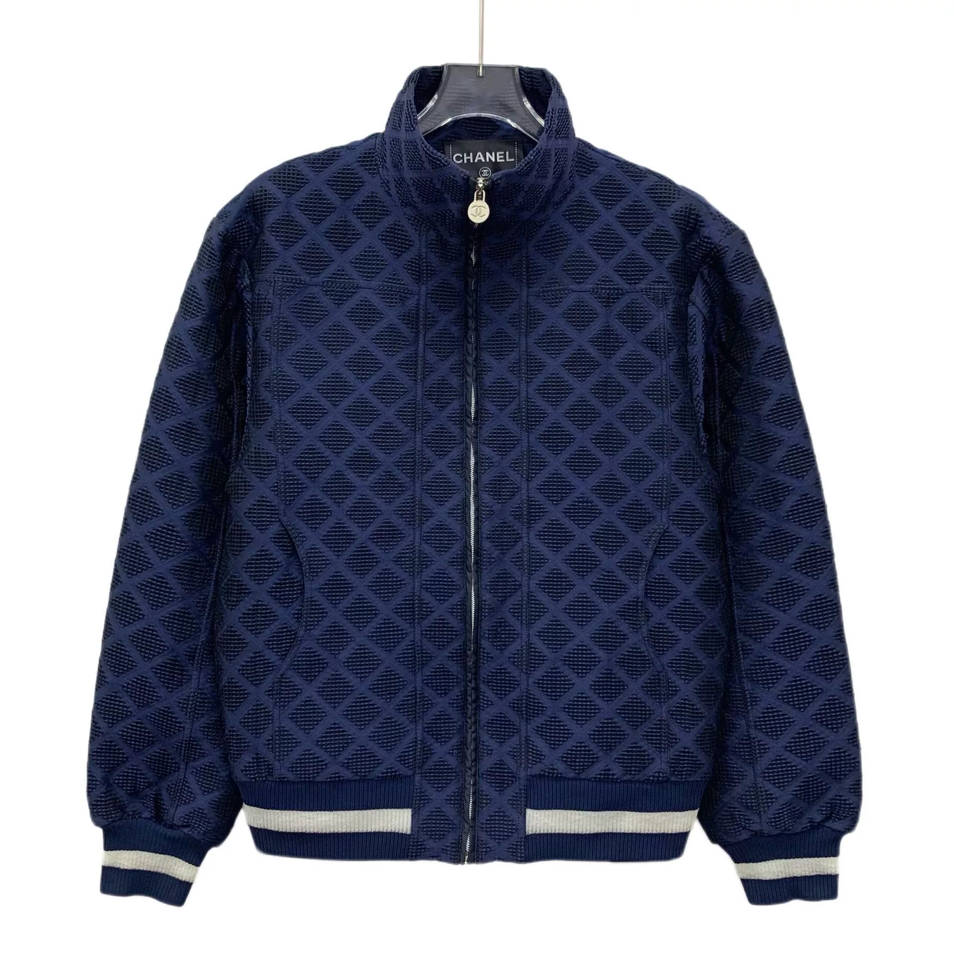 Chanel Chanel Quilted Plaid Blue Jacket S Women Size S / US 4 / IT 40 - 1 Thumbnail