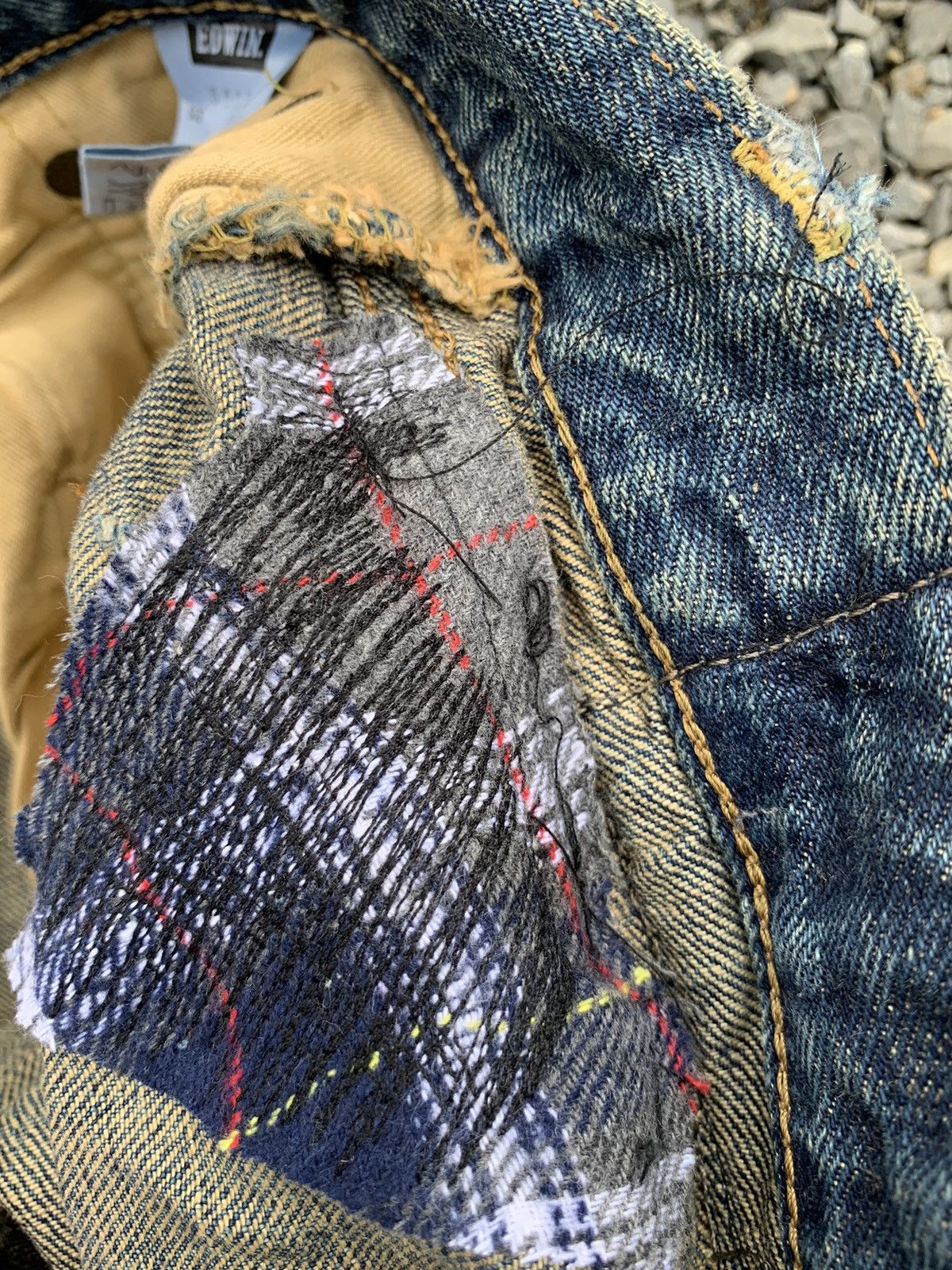 Kapital VINTAGE EDWIN 505 SELVEDGE BAGGY RUSTY DISTRESSED DENIM Size US 32 / EU 48 - 24 Thumbnail