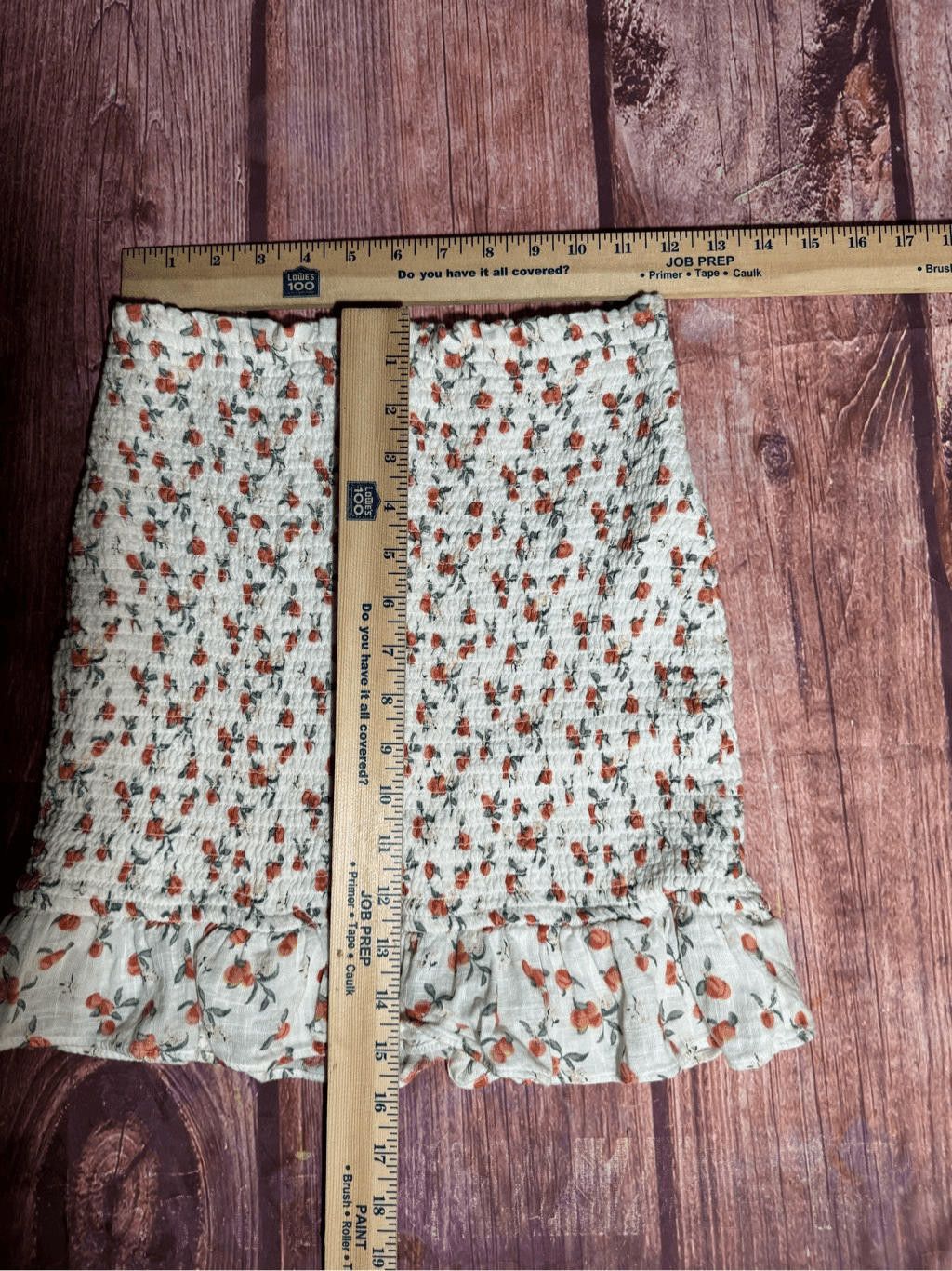 Abercrombie & Fitch Abercrombie & Fitch Women's Small White Floral Peach Skirt Size 28" / US 6 / IT 42 - 10 Thumbnail