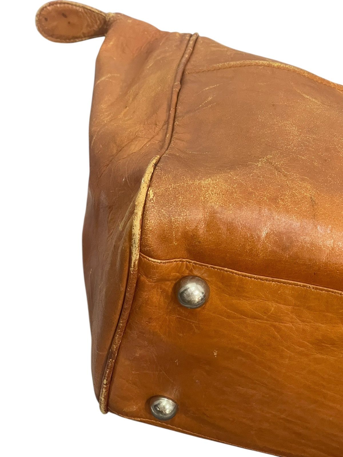 Genuine Leather Full Leather Patina Unknown Japan Duffle Travel Bag 2🟩1 Size ONE SIZE - 6 Thumbnail