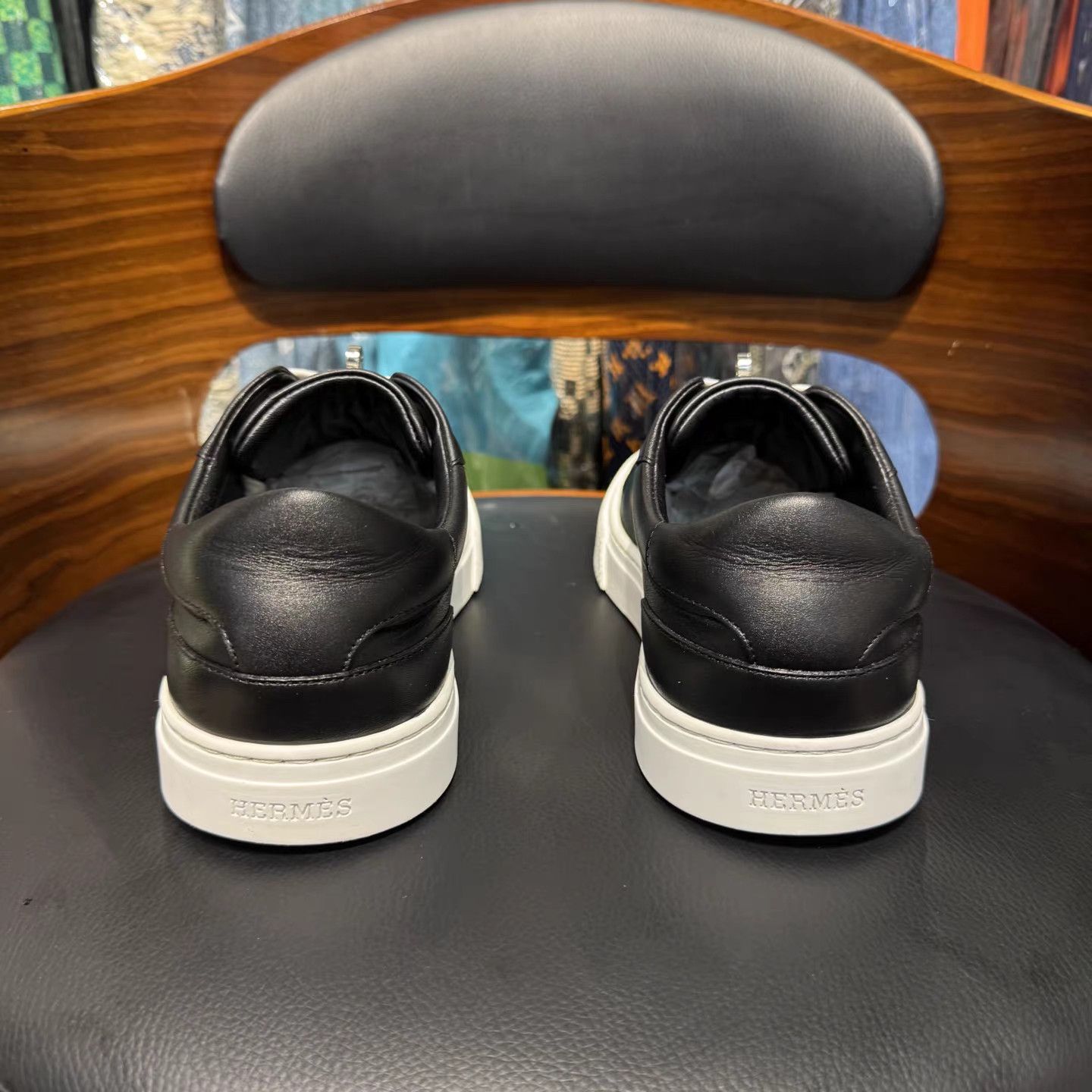 Hermes Hermes Day Calfskin Sneakers with Silver Buckle K15 Size US 7 / IT 37 - 3 Thumbnail