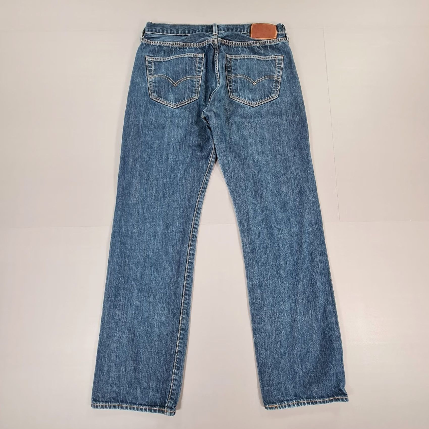 Levi's Levi's 501 Jeans Blue W34 L32 Regular Fit Straight Leg Denim Mens Size US 34 / EU 50 - 7 Thumbnail