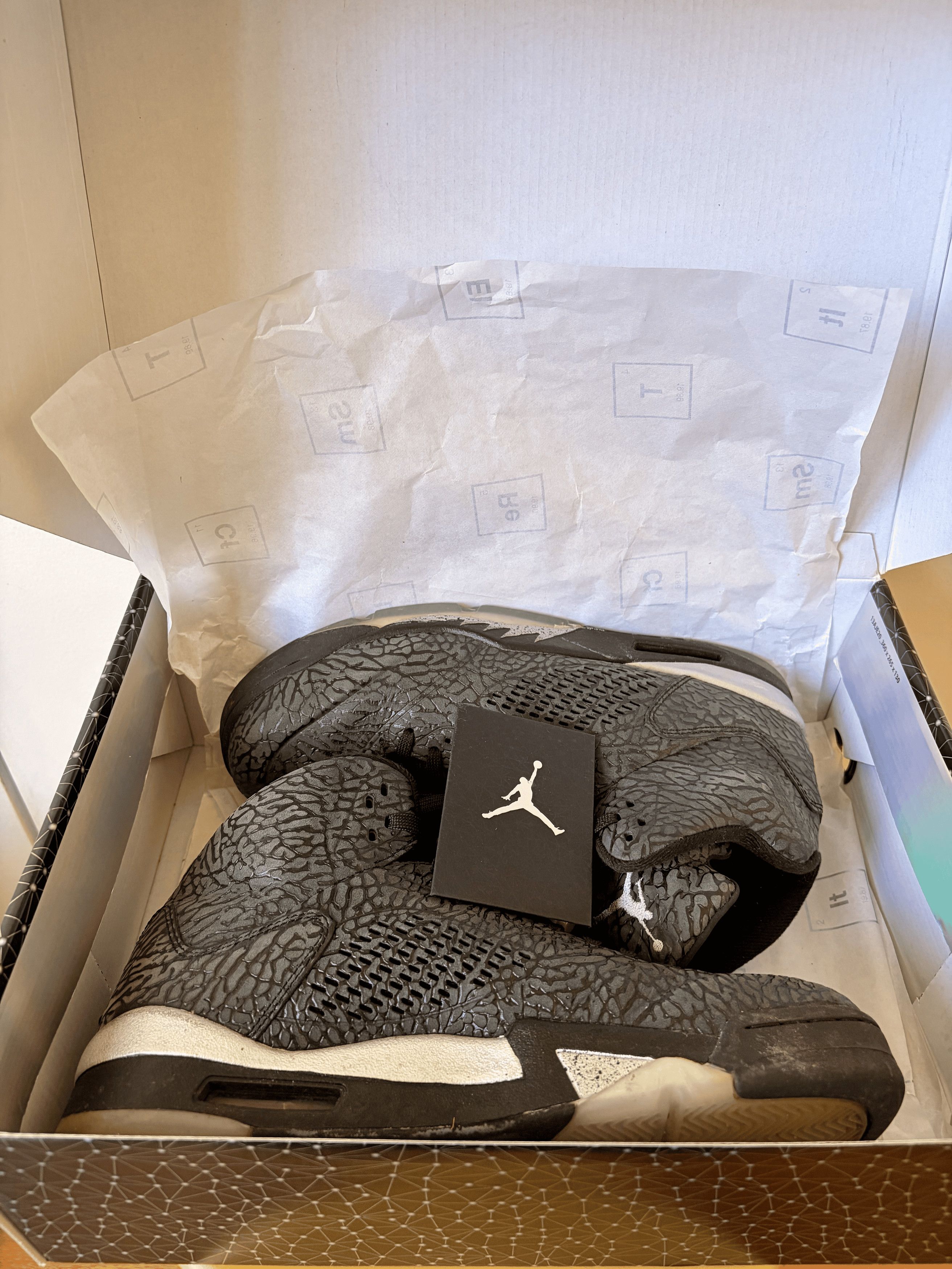 Jordan Brand Air Jordan 3Lab5 Black Cement Size 10 Size US 10 / EU 43 - 5 Thumbnail