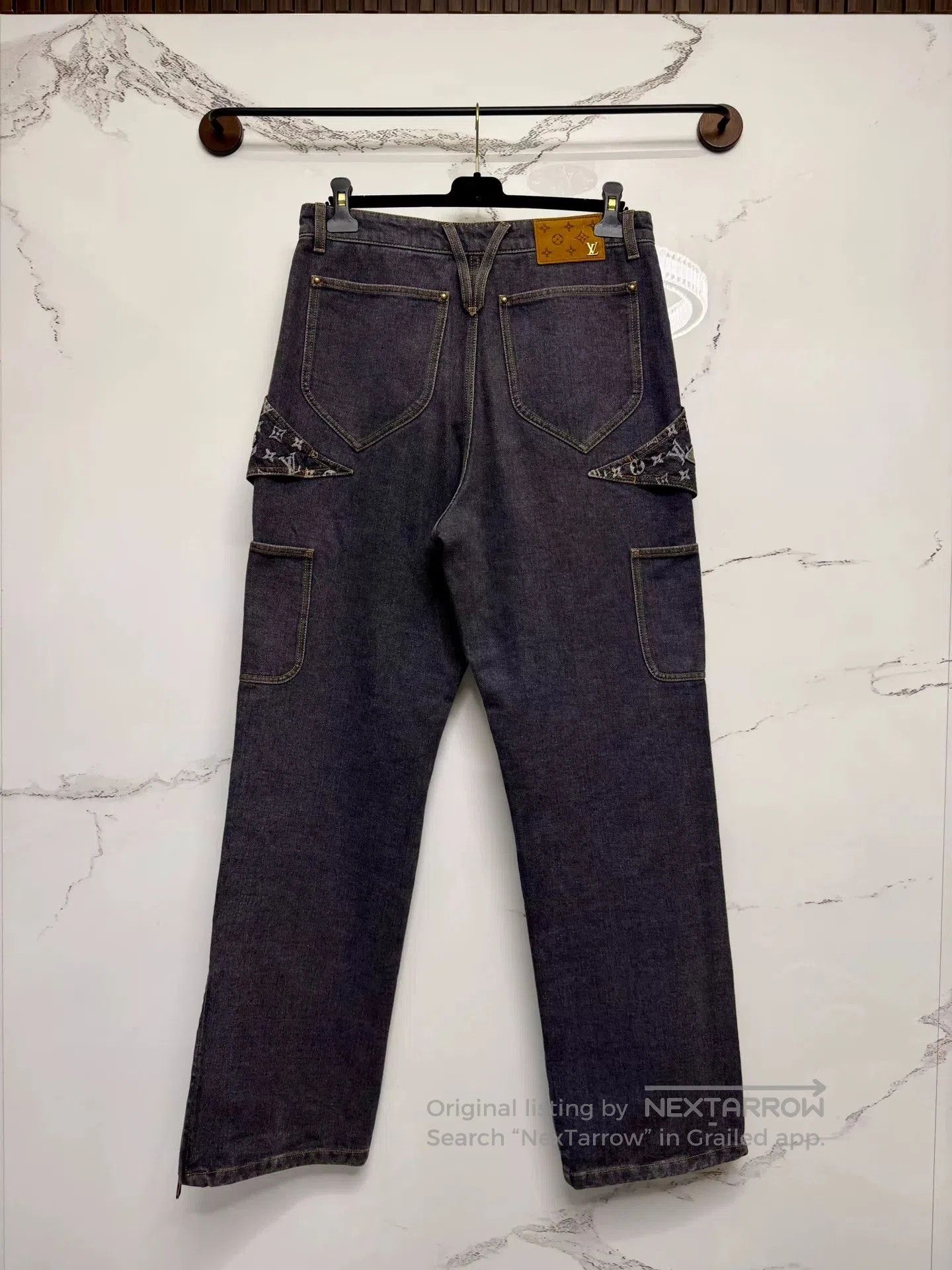 Louis Vuitton louis vuitton gray logo denim pants. Size US 31 - 3 Thumbnail