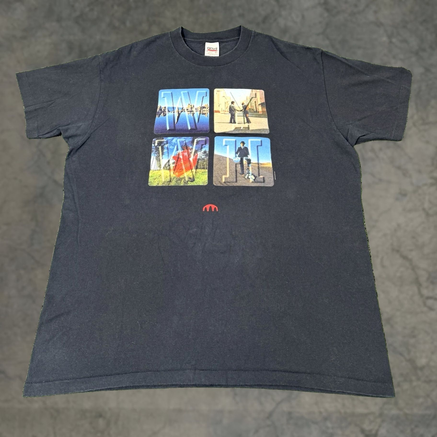 Anvil VINTAGE PINK FLOYD T Shirt XL Black Dark Side of the Moon