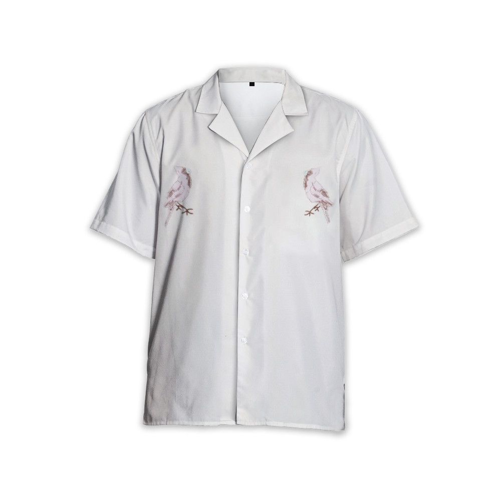 Designer Bird Graphic Short-Sleeve White Shirt – Clean Cut Size US M / EU 48-50 / 2 - 3 Thumbnail