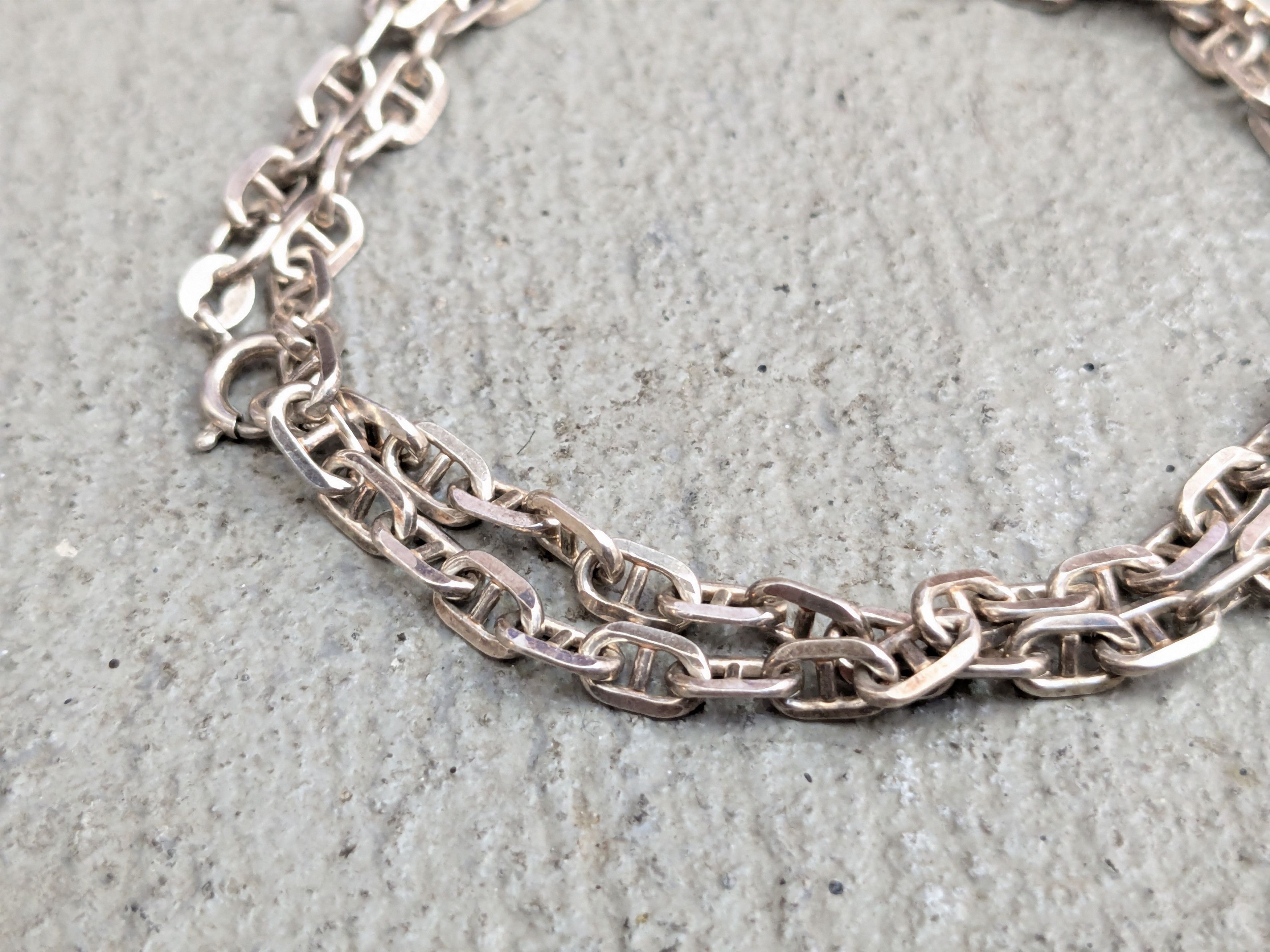 Sterling Silver Vintage Sterling Silver Necklace Mariner Anchor 16" Size ONE SIZE - 2 Thumbnail