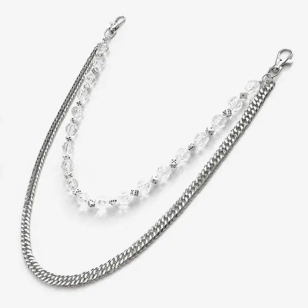 Jewelry Double layer Dice Wallet Chain, Pants Chain Size ONE SIZE - 4 Thumbnail