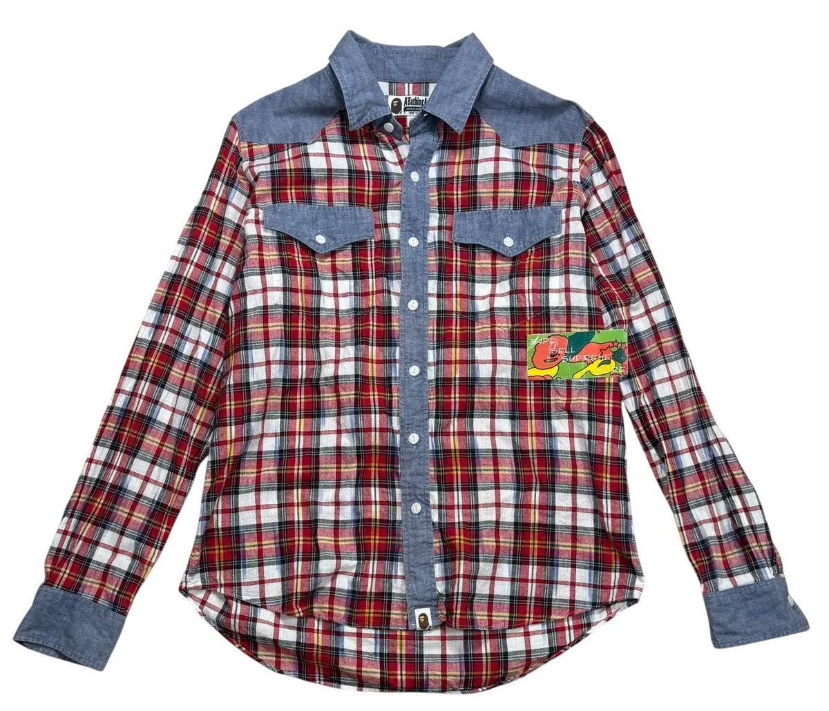Bape BAPE check long shirts Size US XL / EU 56 / 4 - 1 Thumbnail