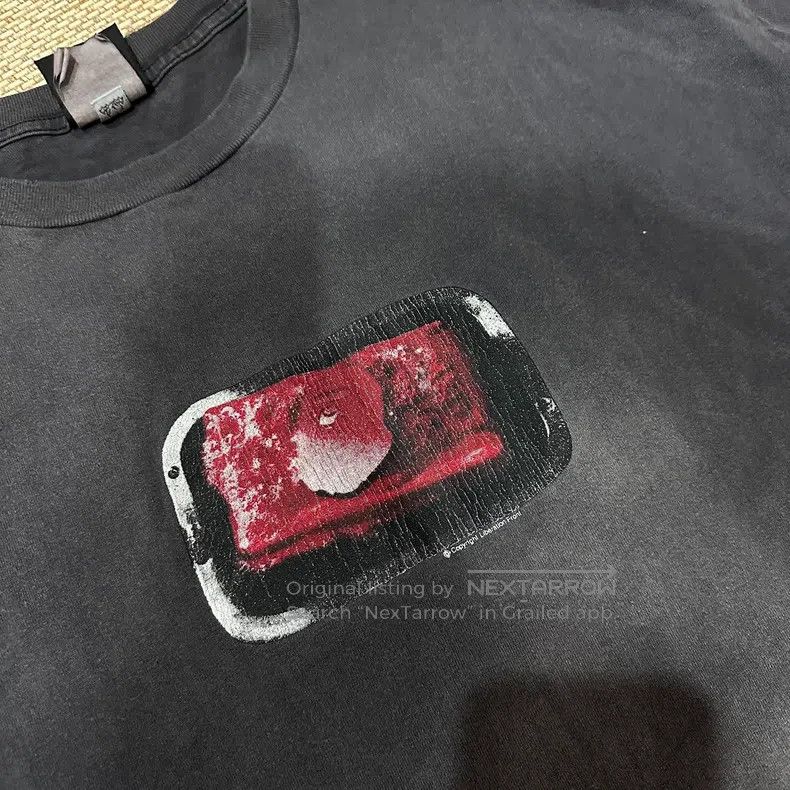 Saint Michael Saint Michael Collaboration Black and Red Washed Distresse Size US XL / EU 56 / 4 - 3 Thumbnail