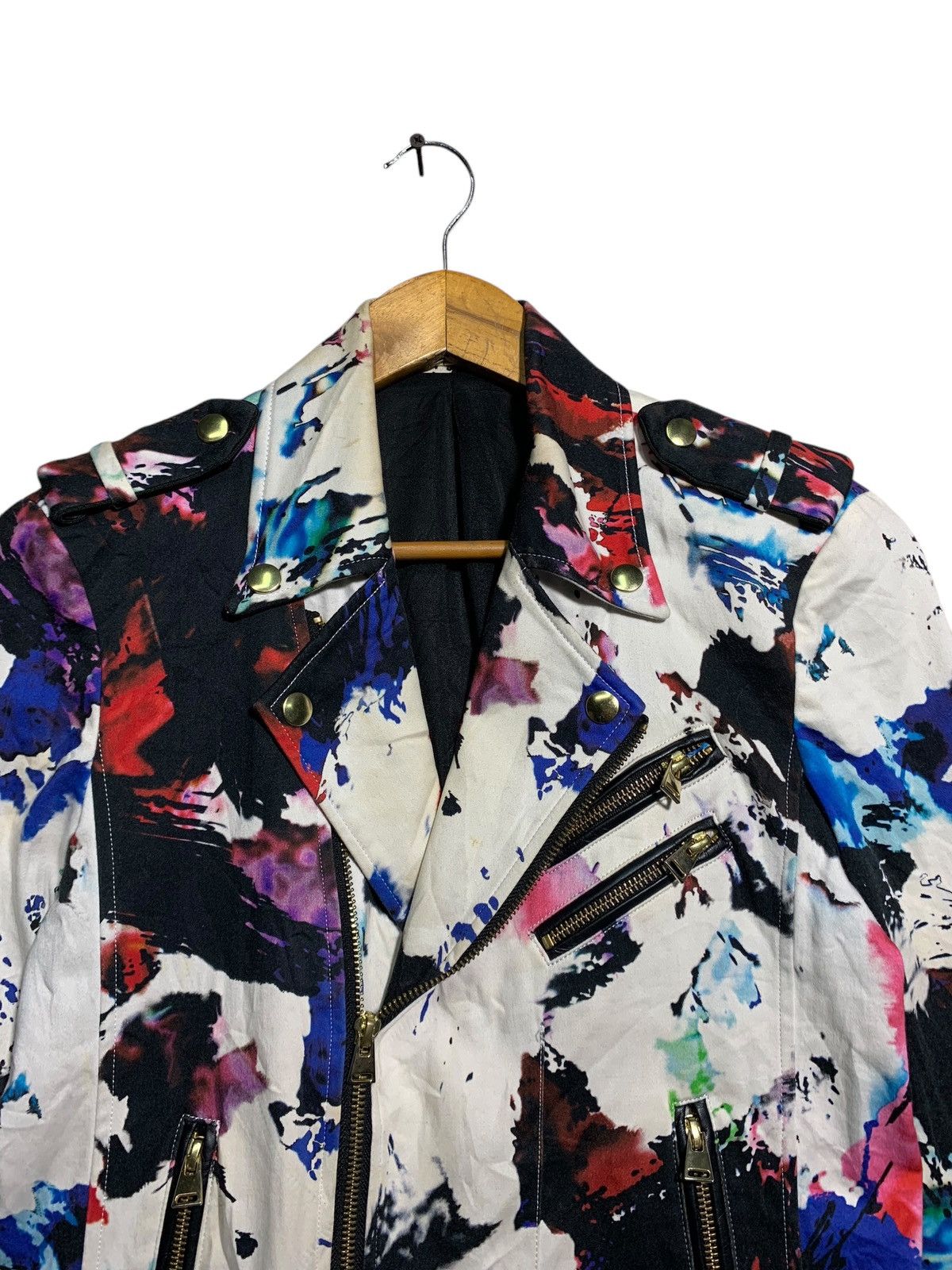 If Six Was Nine 🔥SOS TE NUTO DOUBLE COLLAR BIKERS JACKETS Size US M / EU 48-50 / 2 - 4 Thumbnail
