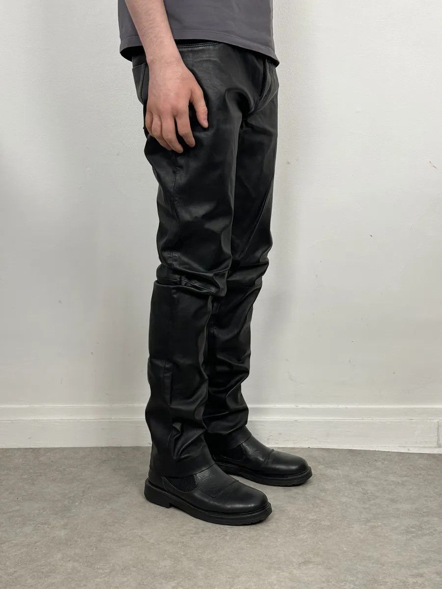 Roberto Cavalli AW2015 Roberto Cavalli Premium Black Biker Leather Pants Size US 33 - 7 Thumbnail
