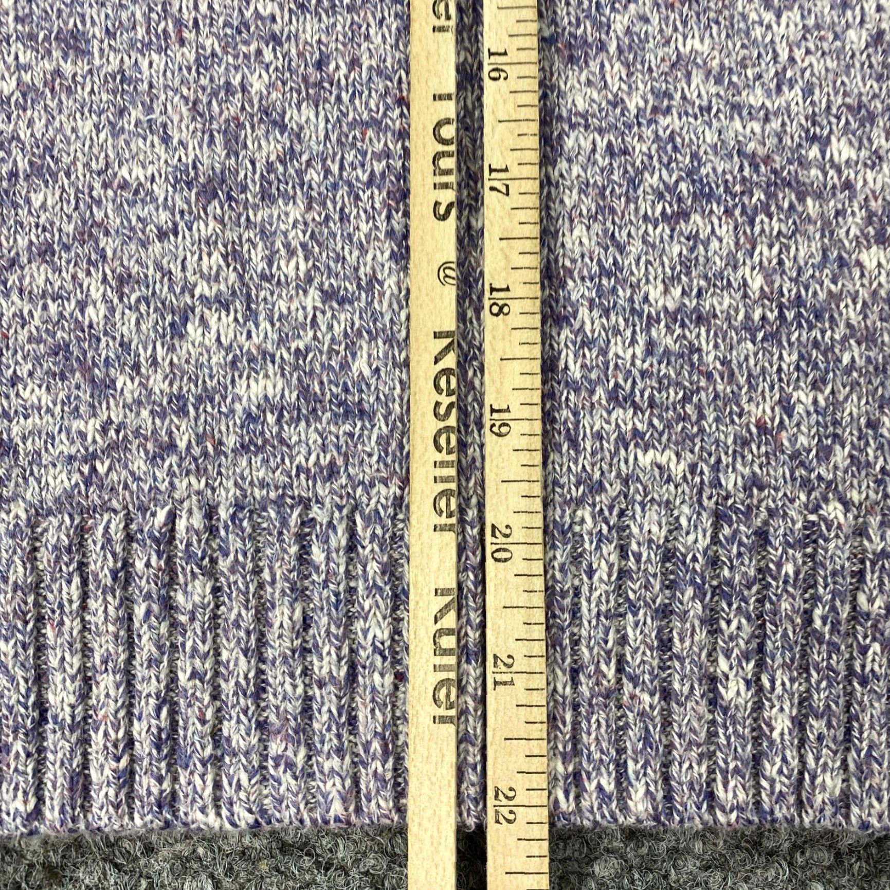 J.Crew J.CREW Sweater Womens Medium Purple Marled Crewneck Cotton Linen Blend Ribbed Size M / US 6-8 / IT 42-44 - 5 Thumbnail