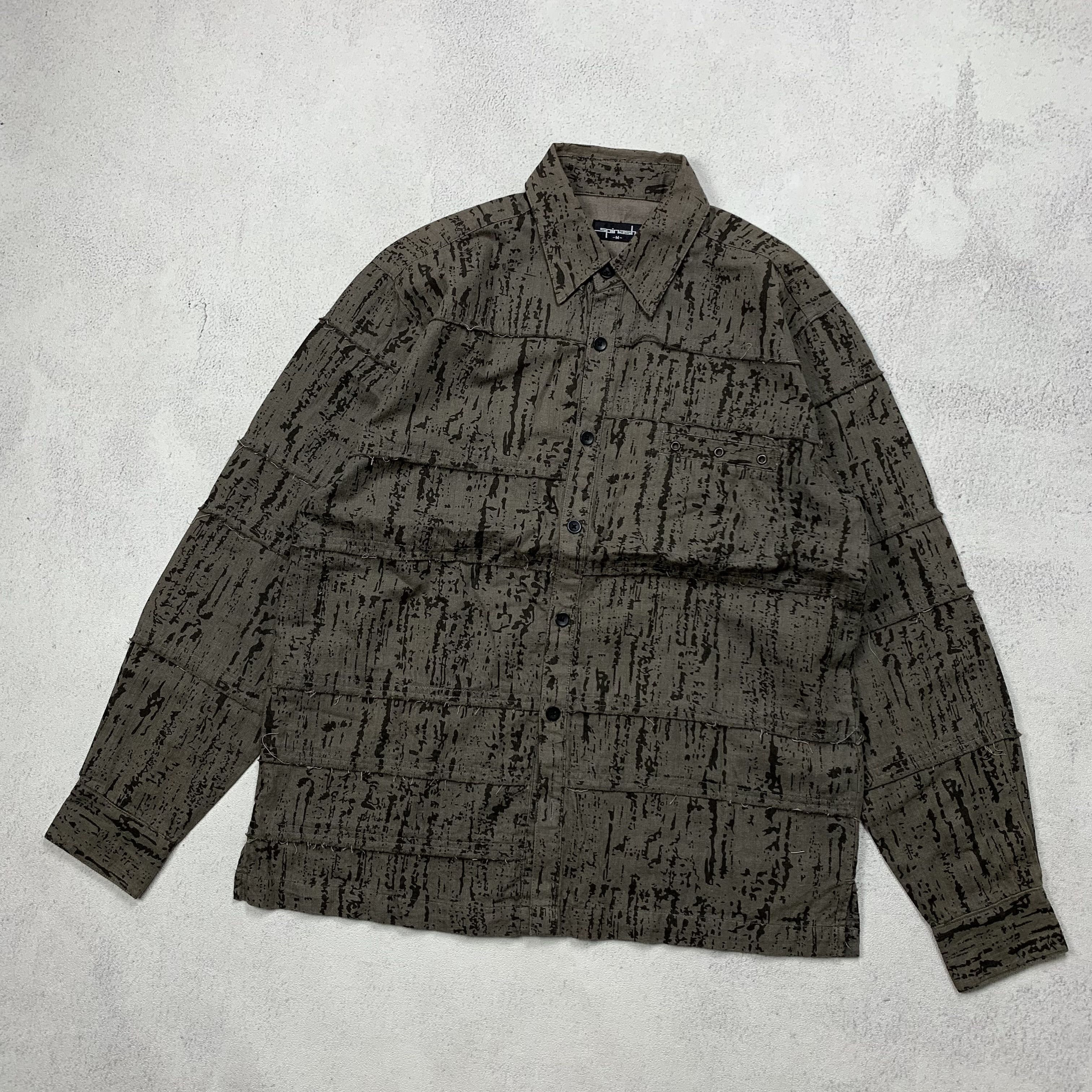 Japanese Brand SPINASH Cut And Sew Shirt Paint Splatter Size US M / EU 48-50 / 2 - 1 Thumbnail