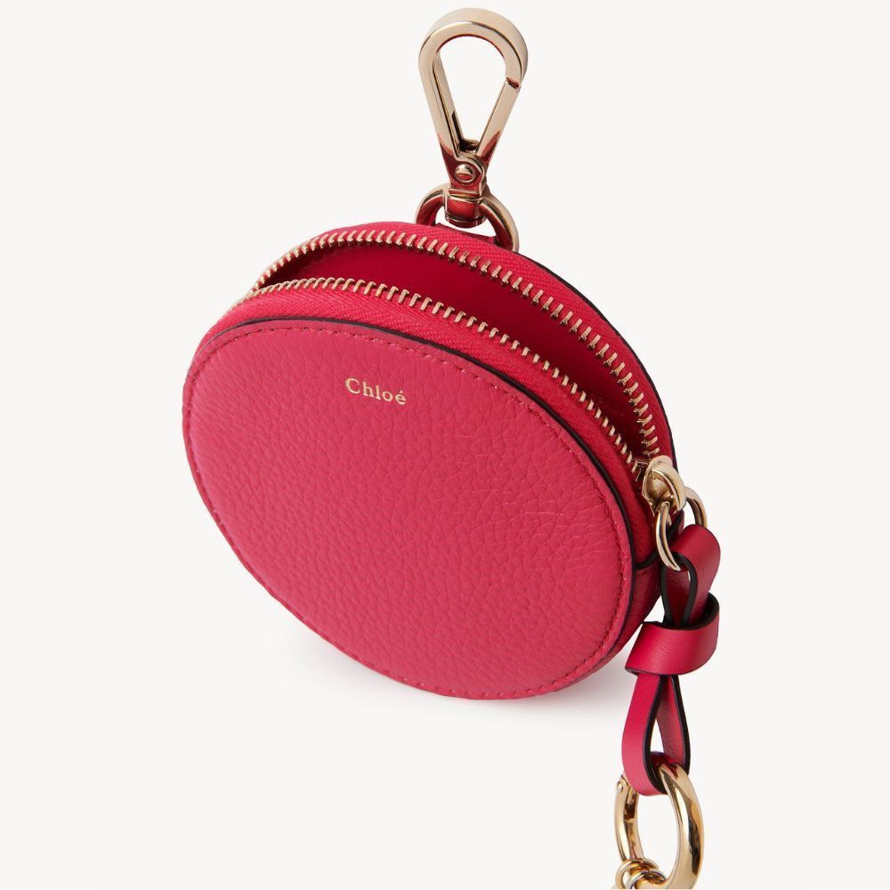Chloe o1loc1c1024 Alphabet Round Coin Purse in Red Size ONE SIZE - 3 Thumbnail