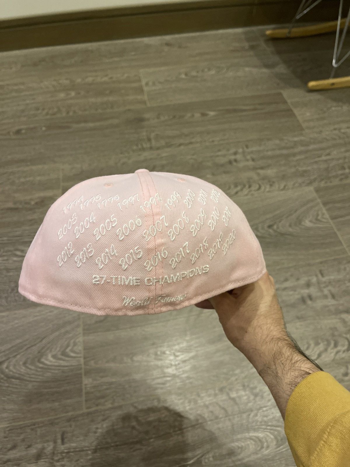 New Era × Supreme Supreme new era 27 time world champion pink hat size 7 1/2 Size ONE SIZE - 4 Thumbnail