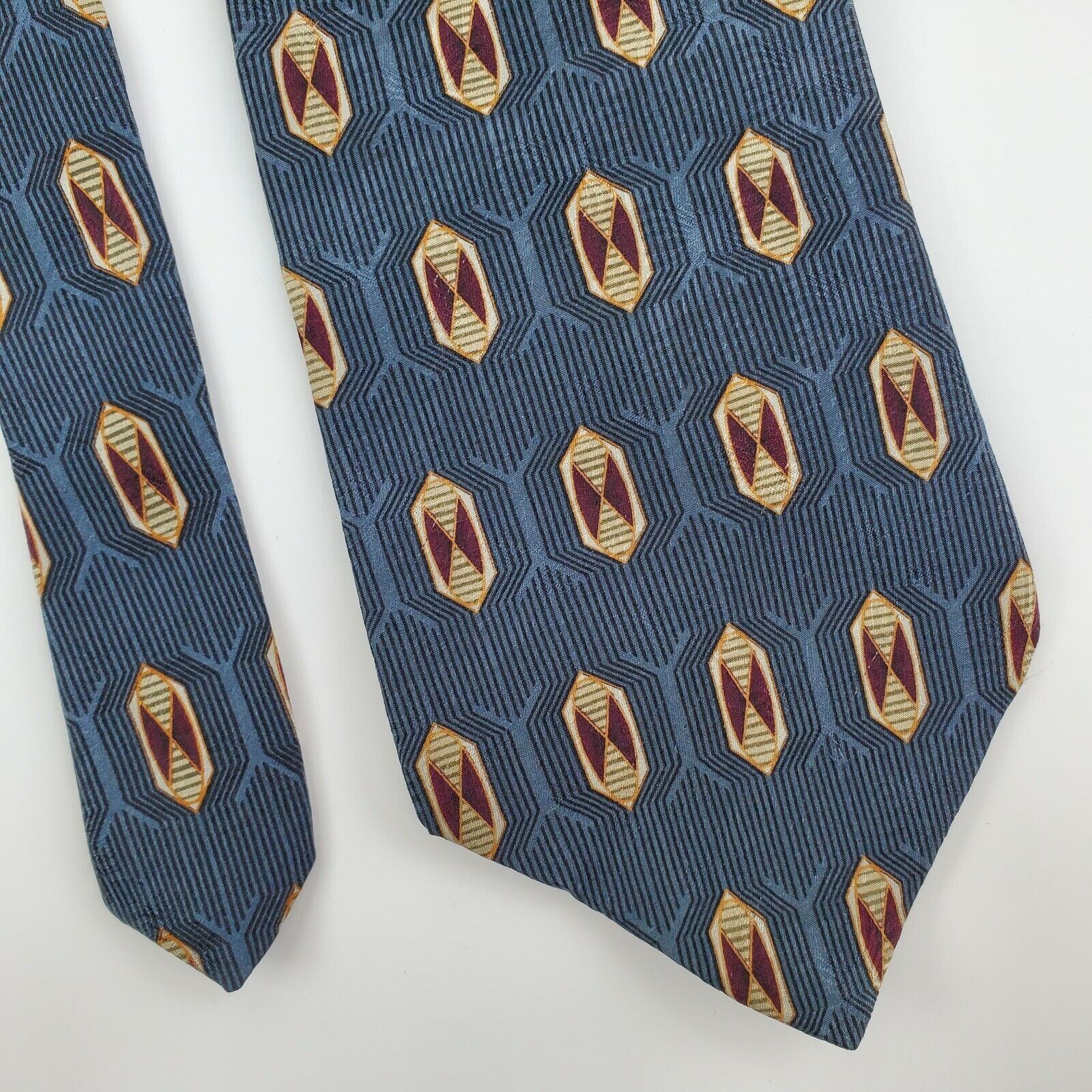 Croft & Barrow Croft & Barrow Blue Geometric Silk Tie Wide Size ONE SIZE - 1 Thumbnail