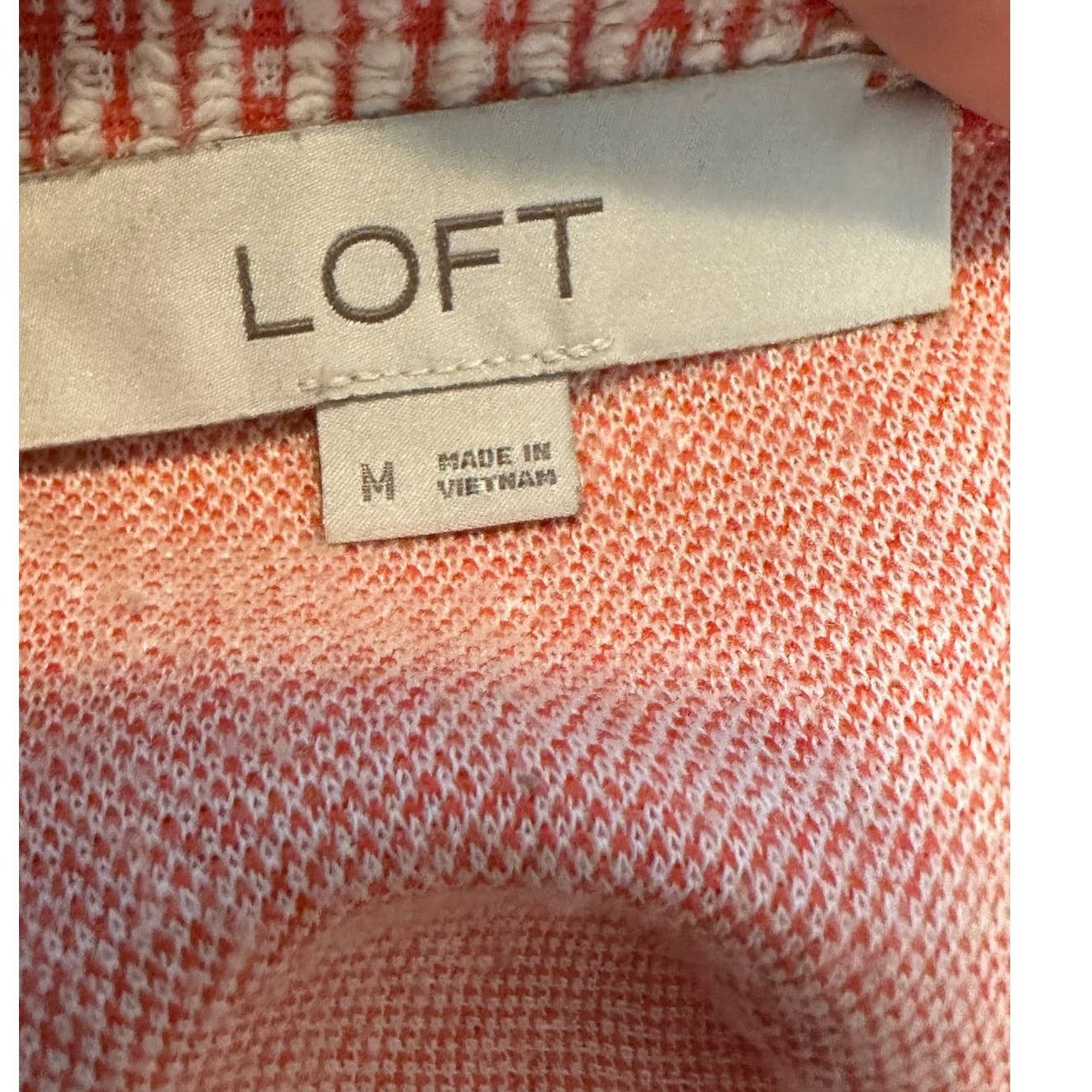 Loft Loft orange textured fabric cami tank top size M Size M / US 6-8 / IT 42-44 - 3 Thumbnail