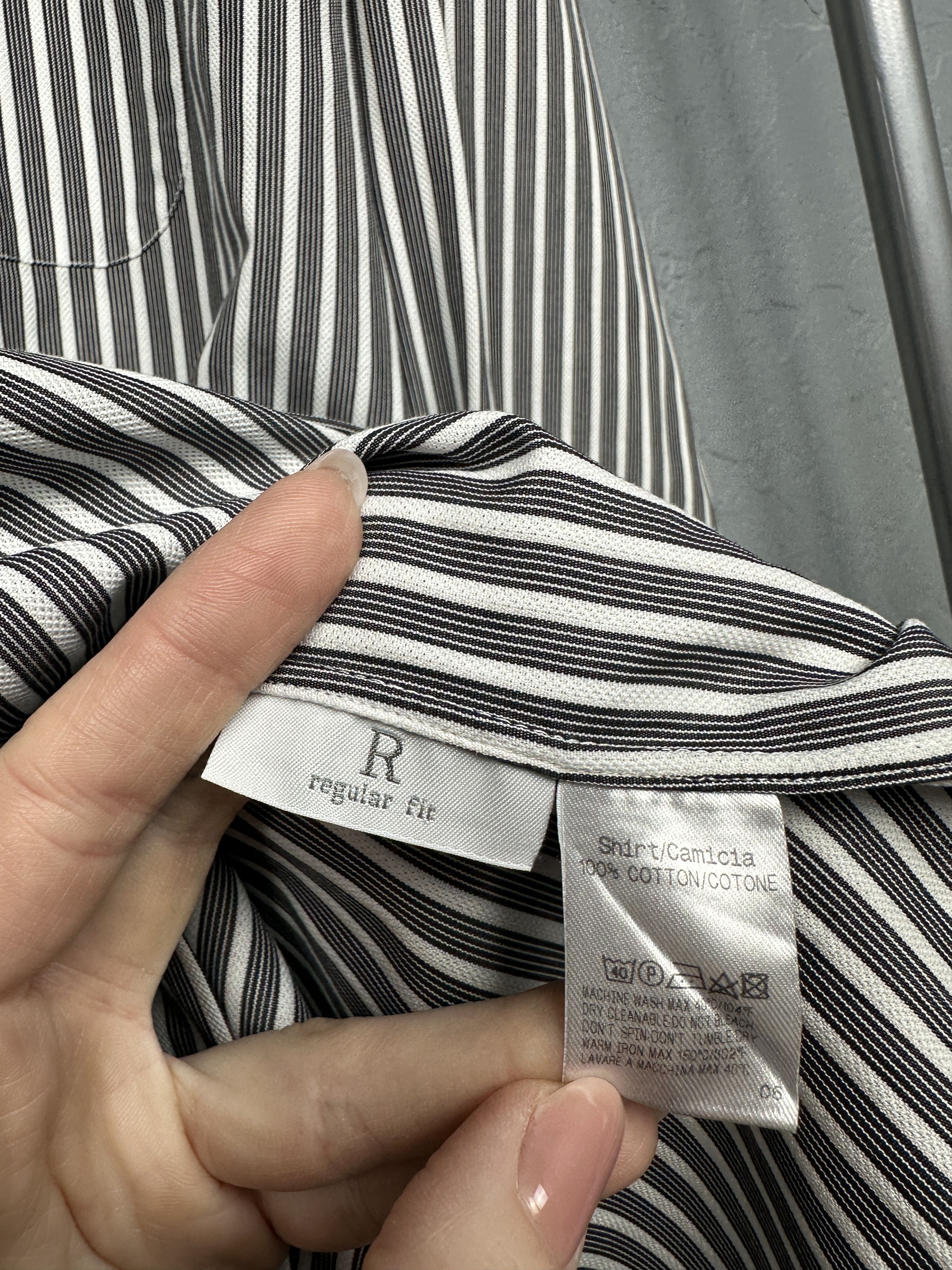 Ermenegildo Zegna Ermenegildo Zegna Mens Long Sleeve Striped Shirt Size US XL / EU 56 / 4 - 5 Thumbnail