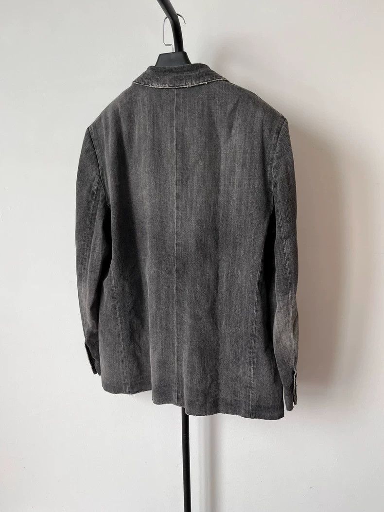 Balenciaga Balenciaga size 46 Washed Logo Long-Sleeve Blazer Size US M / EU 48-50 / 2 - 2 Thumbnail