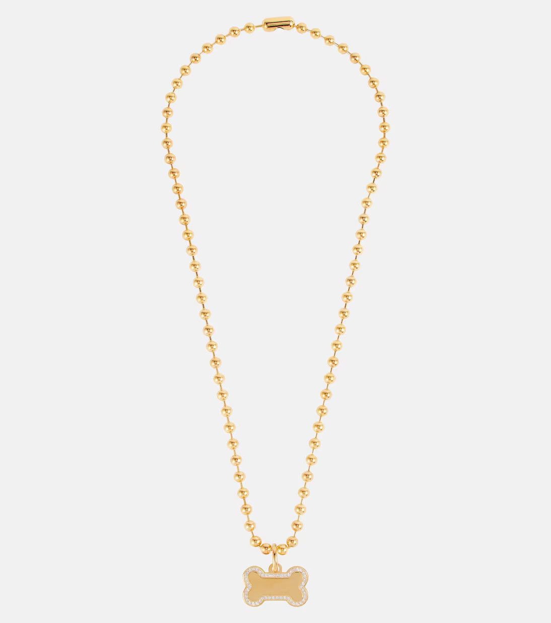 Balenciaga o1bcso1str1024 Size: OS / Puppy Necklace in Gold Size ONE SIZE - 1 Thumbnail