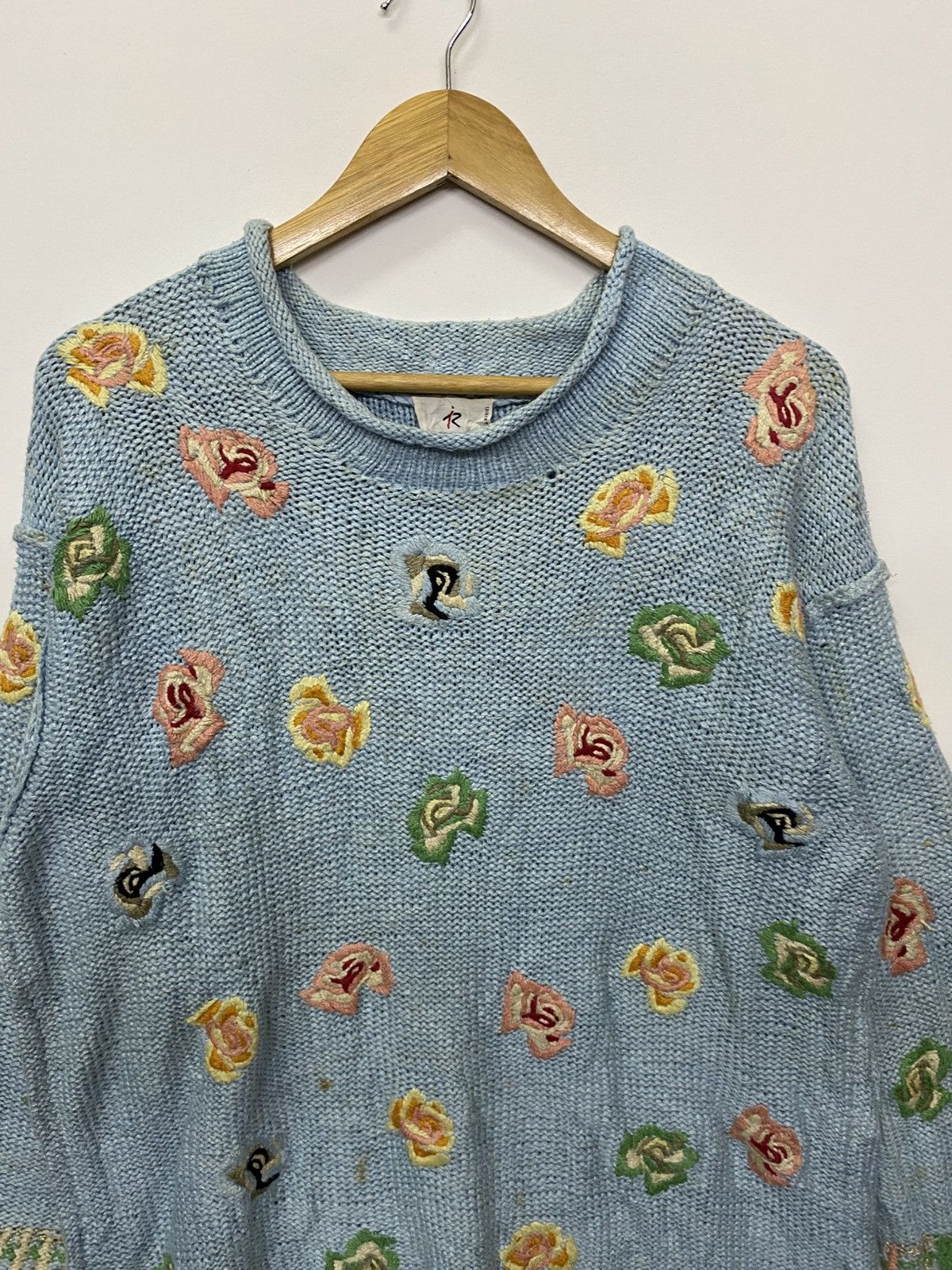 Sonia Rykiel VTG Sonia Rykiel ©️1989 Embroidery Flower Knitwear Sweatshirt Size S / US 4 / IT 40 - 5 Thumbnail