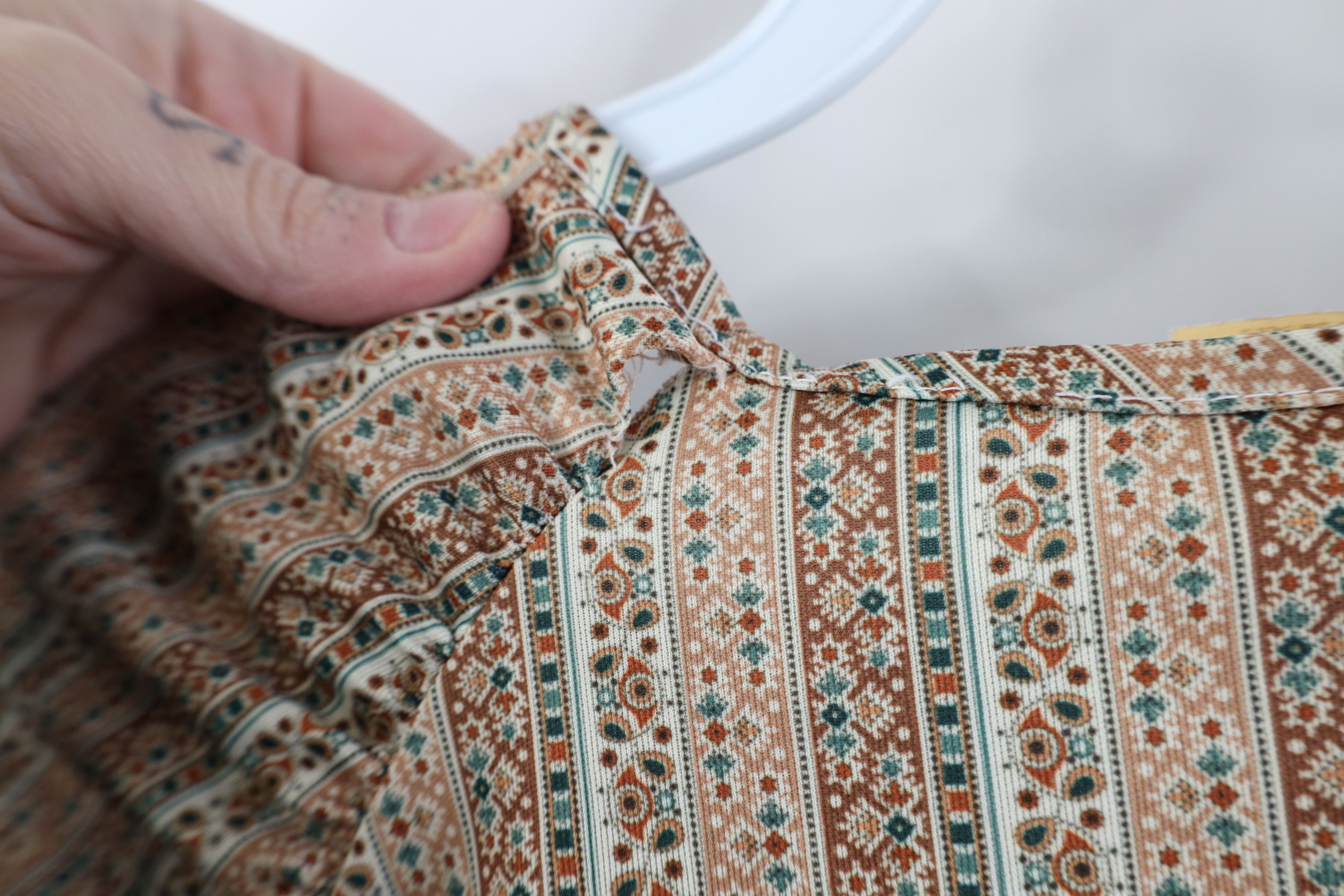 Vintage Vintage 70s Boho Chic Hippie Flared Sleeve Paisley T-Shirt Size L / US 10 / IT 46 - 10 Thumbnail