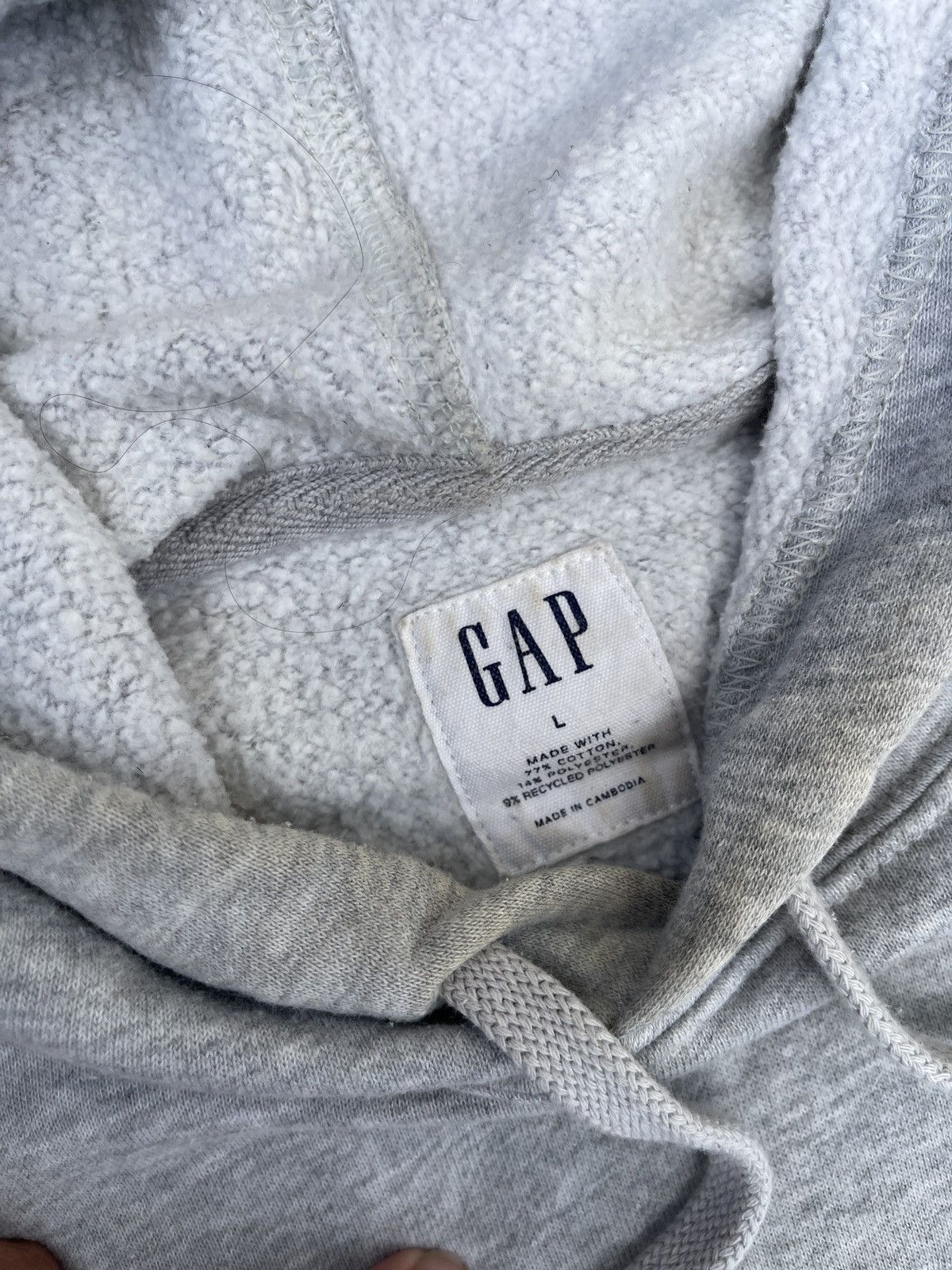 Gap × Vintage Vintage Faded Grey Gap Big Logo Hoodie Size US L / EU 52-54 / 3 - 7 Thumbnail