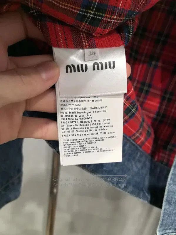 Miu Miu Miu Miu Blue Denim Jacket with Fur Collar . Size XS / US 0-2 / IT 36-38 - 6 Thumbnail