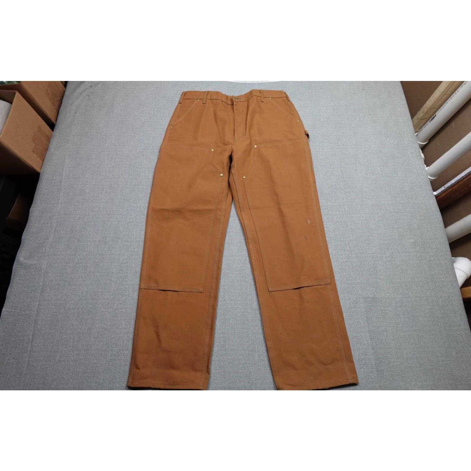 Carhartt VINTAGE Carhartt Double Knee Pants Mens 40x34 Brown Duck Canvas Carpenter Work USA NWT Size US 40 / EU 56 - 3 Thumbnail