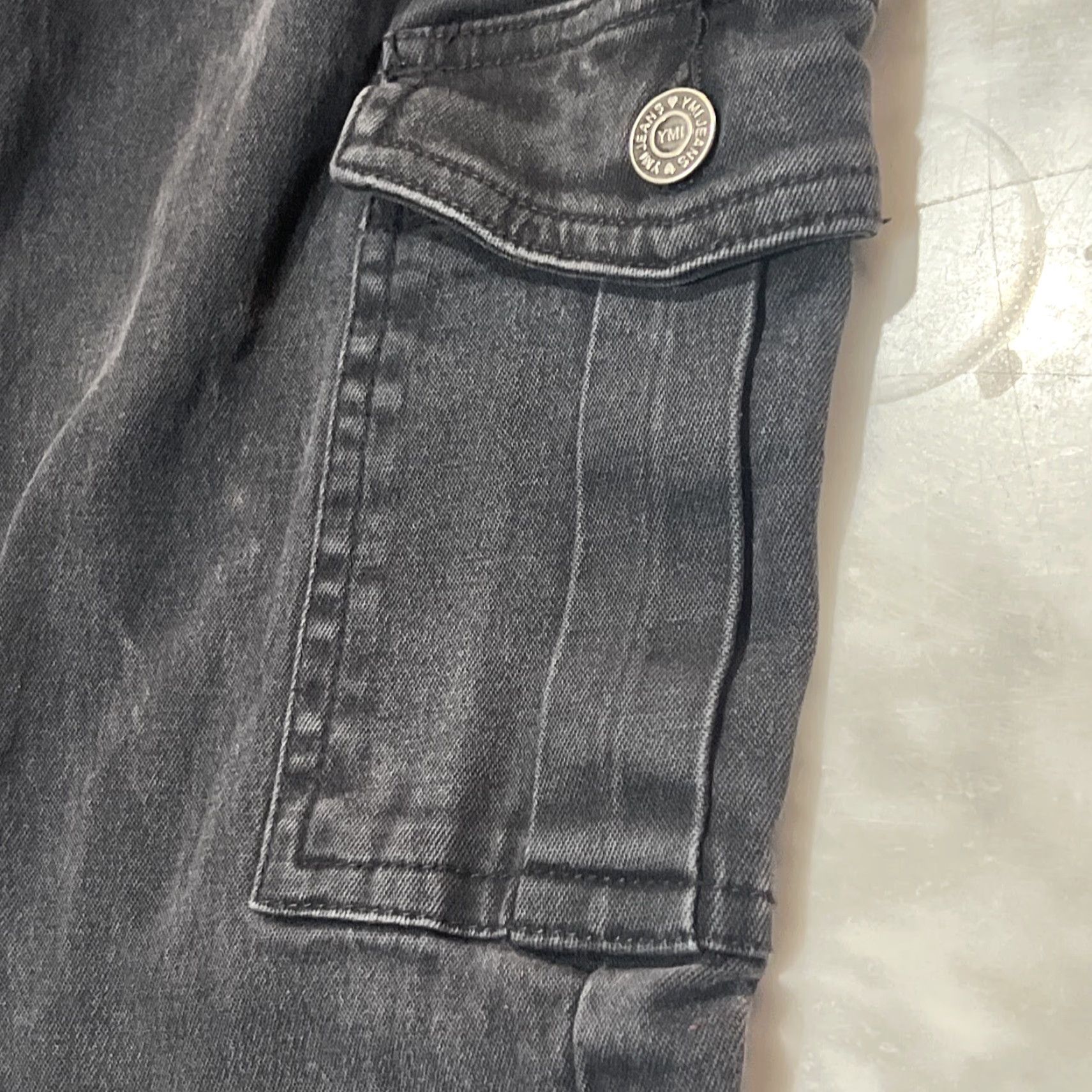 Denime VINTAGE YMI Jeans Women Cargo Denim Black Flared 30in Inseam Size 5wear Bag Cultures? Size 27" / US 4 / IT 40 - 5 Thumbnail