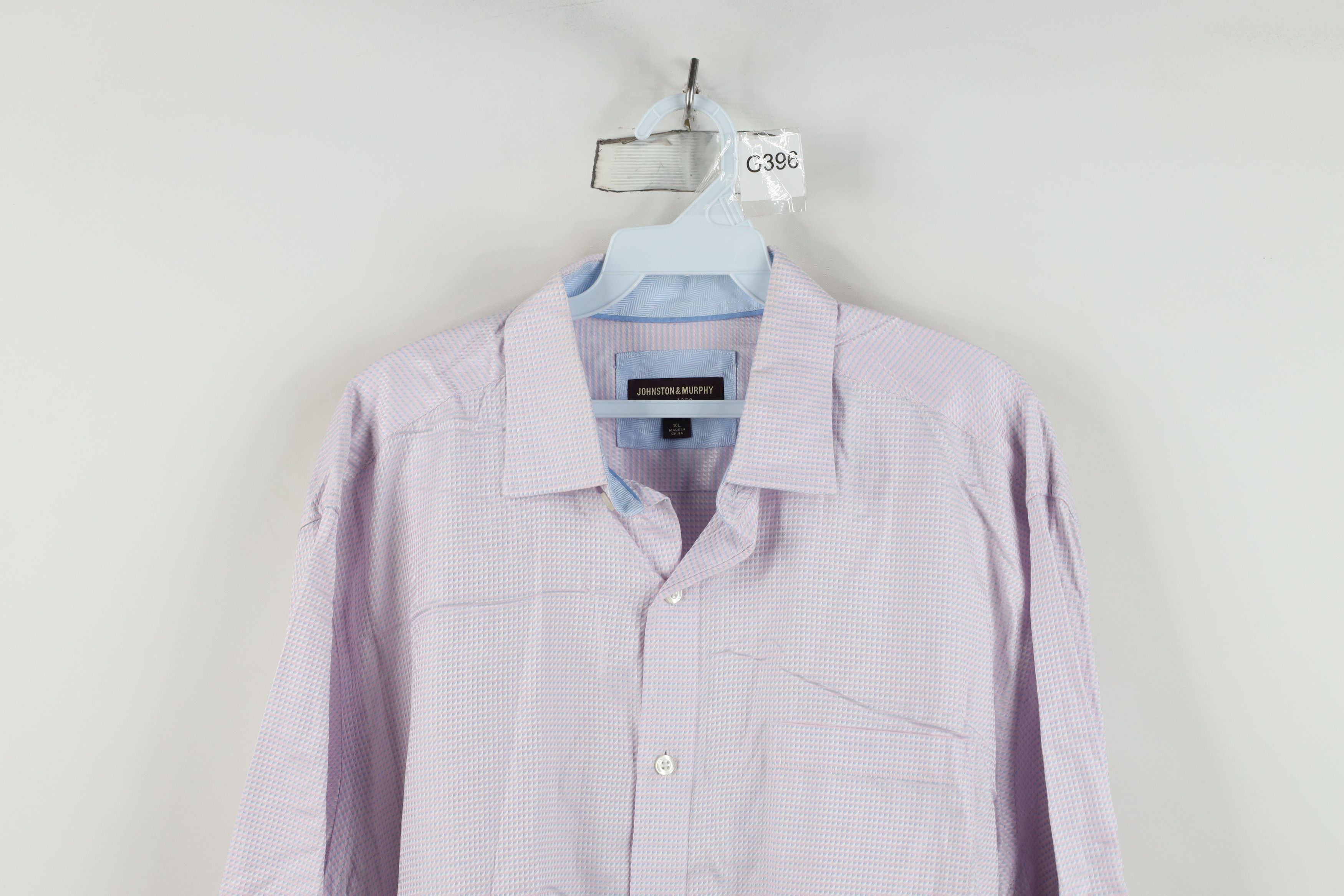 Johnston & Murphy Johnston & Murphy Collared Button Shirt Cotton Pink Size US XL / EU 56 / 4 - 2 Thumbnail