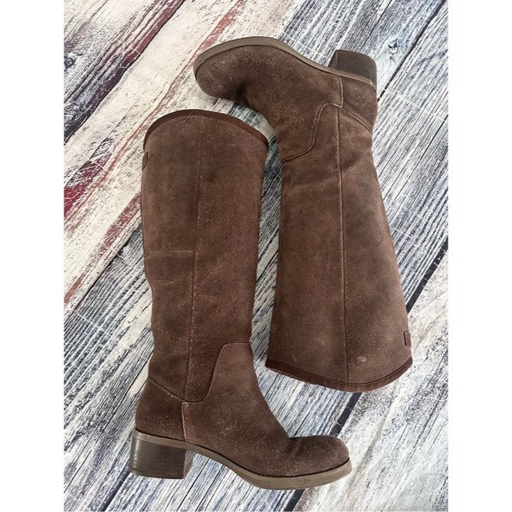 Calvin Klein Vintage Calvin Klein Women's Brown Suede Knee-High Boots Size US 7.5 / IT 37.5 - 7 Thumbnail