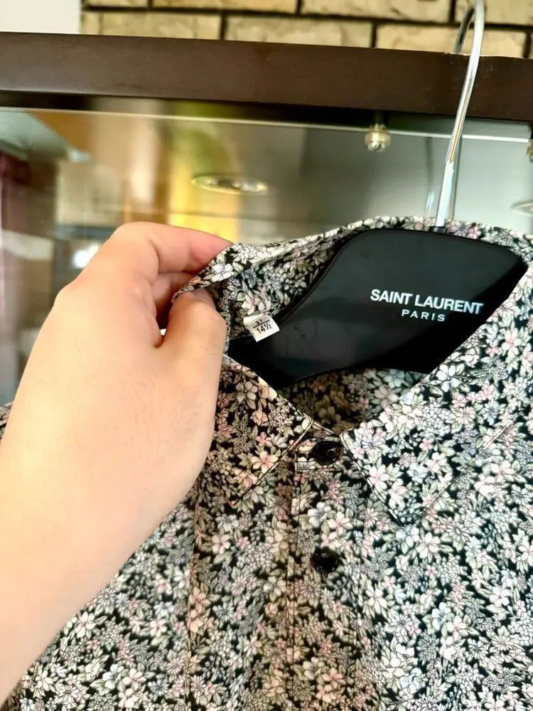 Saint Laurent Paris Saint Laurent Paris by Hedi 16SS Flower Full Print Shirt-25 Size US S / EU 44-46 / 1 - 4 Thumbnail
