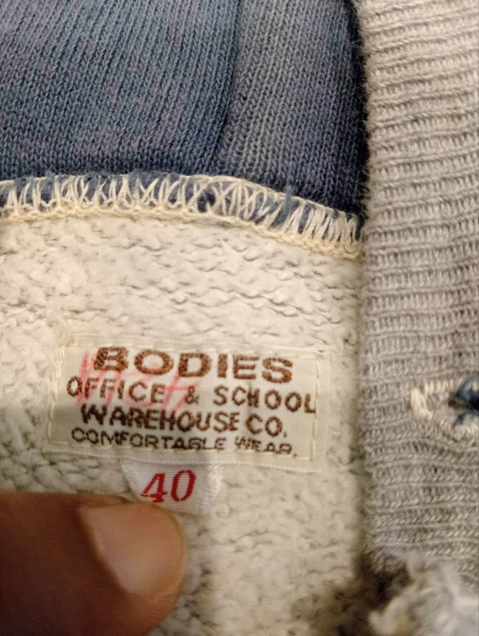 Warehouse VTG WAREHOUSE CO BODIES OFFICE & SCHOOL TALON ZIPPER HOODIE Size US L / EU 52-54 / 3 - 11 Thumbnail