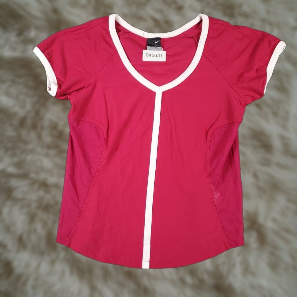 Nike VINTAGE Nike Women's T-Shirt Small Pink Logo Casual Crew Neck Short Sleeve All Seasons Size S / US 4 / IT 40 - 1 Thumbnail