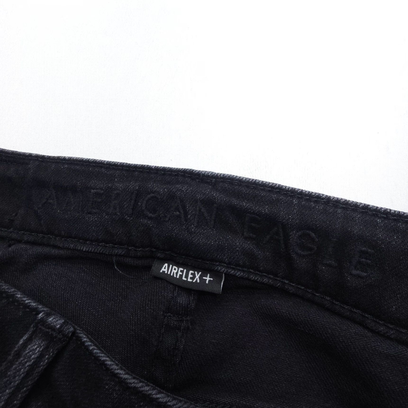 American Eagle Outfitters American Eagle Outfitters Jeans Mens 30 x 32 Slim Straight Black Distressed Stretch Denim 5-Pocket Modern Grunge Size US 30 / EU 46 - 7 Thumbnail