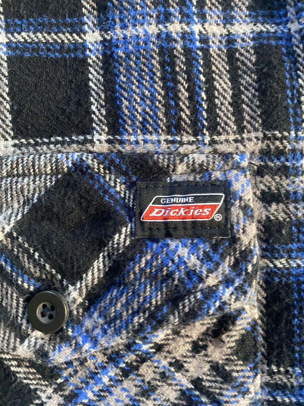 Dickies Dickies Blue Black White Plaid Flannel Thick Button Up Size US M / EU 48-50 / 2 - 3 Thumbnail
