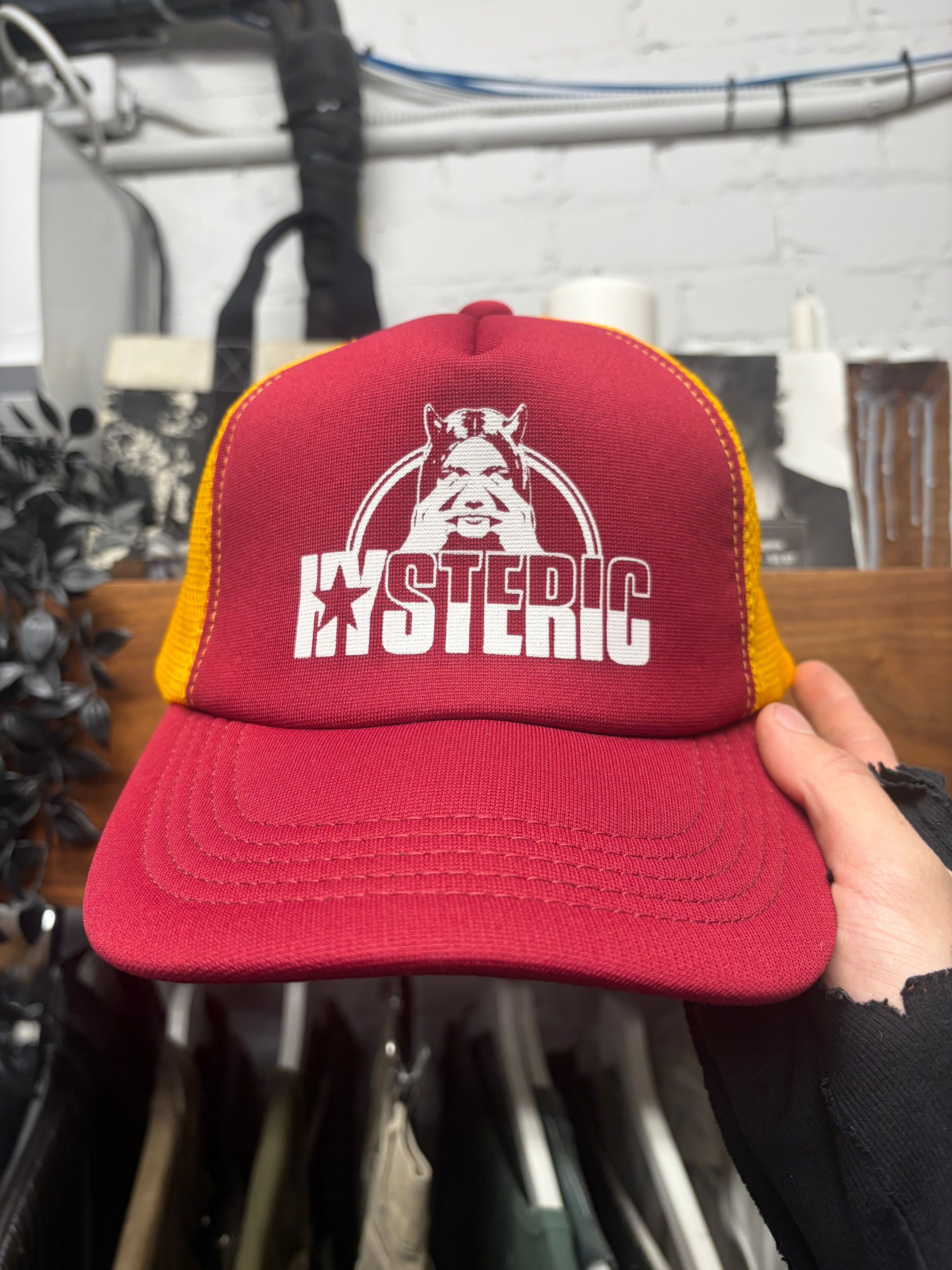 Hysteric Glamour Hysteric Glamour ‘See No Evil’ Red/Yellow Trucker Hat Size ONE SIZE - 1 Thumbnail