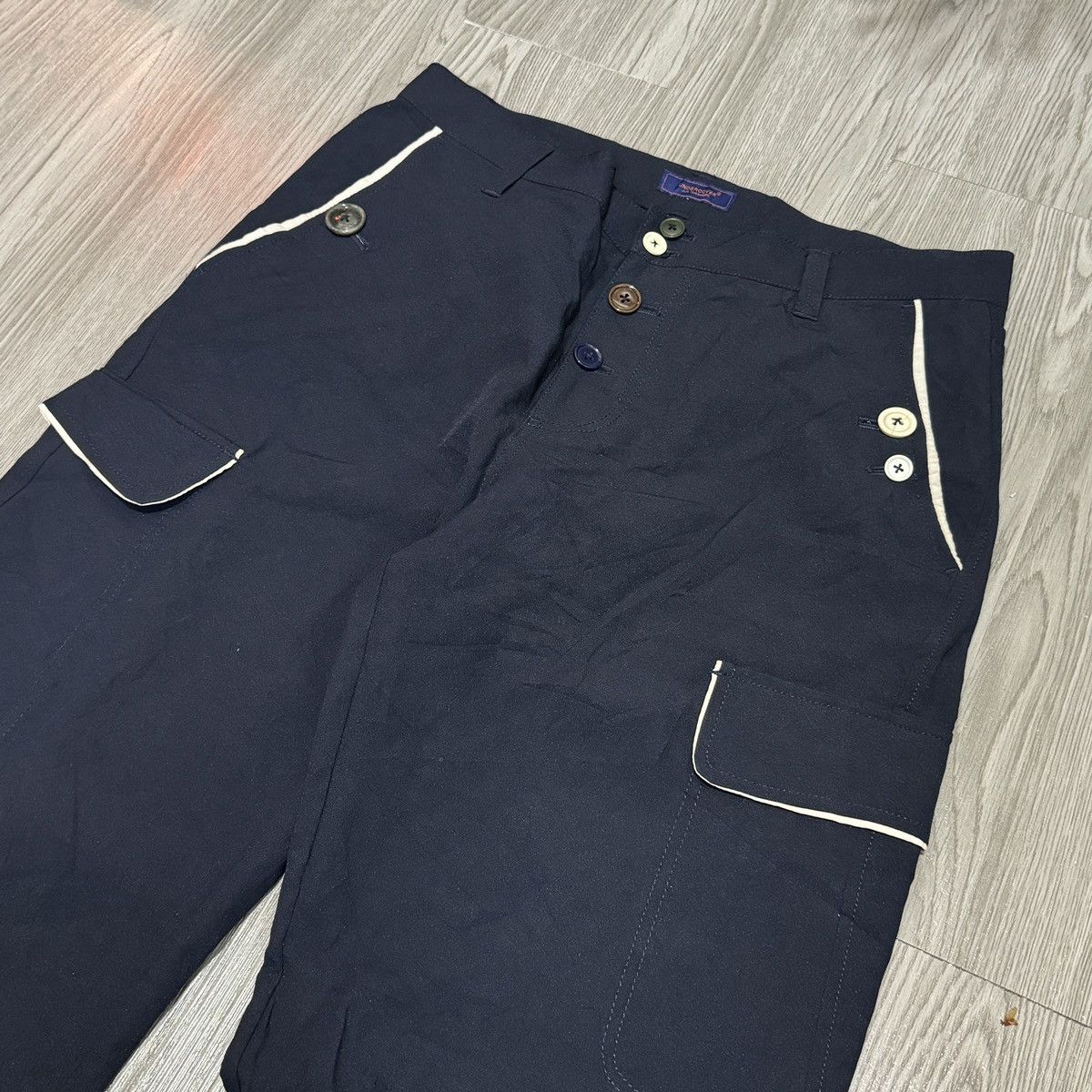 Japanese Brand × Undercover × Vintage Undercover AW 04/05 "BUT BEAUTIFUL" Navy Button Cargo pants Size US 32 / EU 48 - 3 Thumbnail