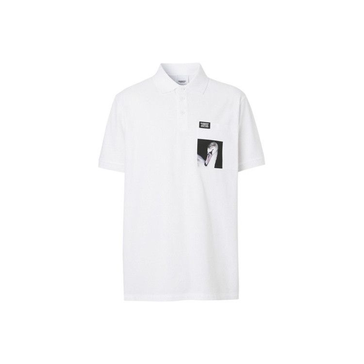 Burberry Swan Design Short Sleeve Polo Shirt 0079