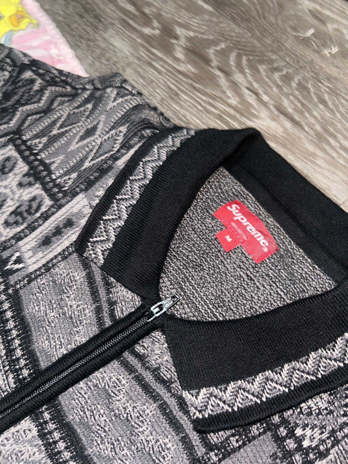 Supreme Supreme patchwork zip up polo knit medium Size US M / EU 48-50 / 2 - 3 Thumbnail