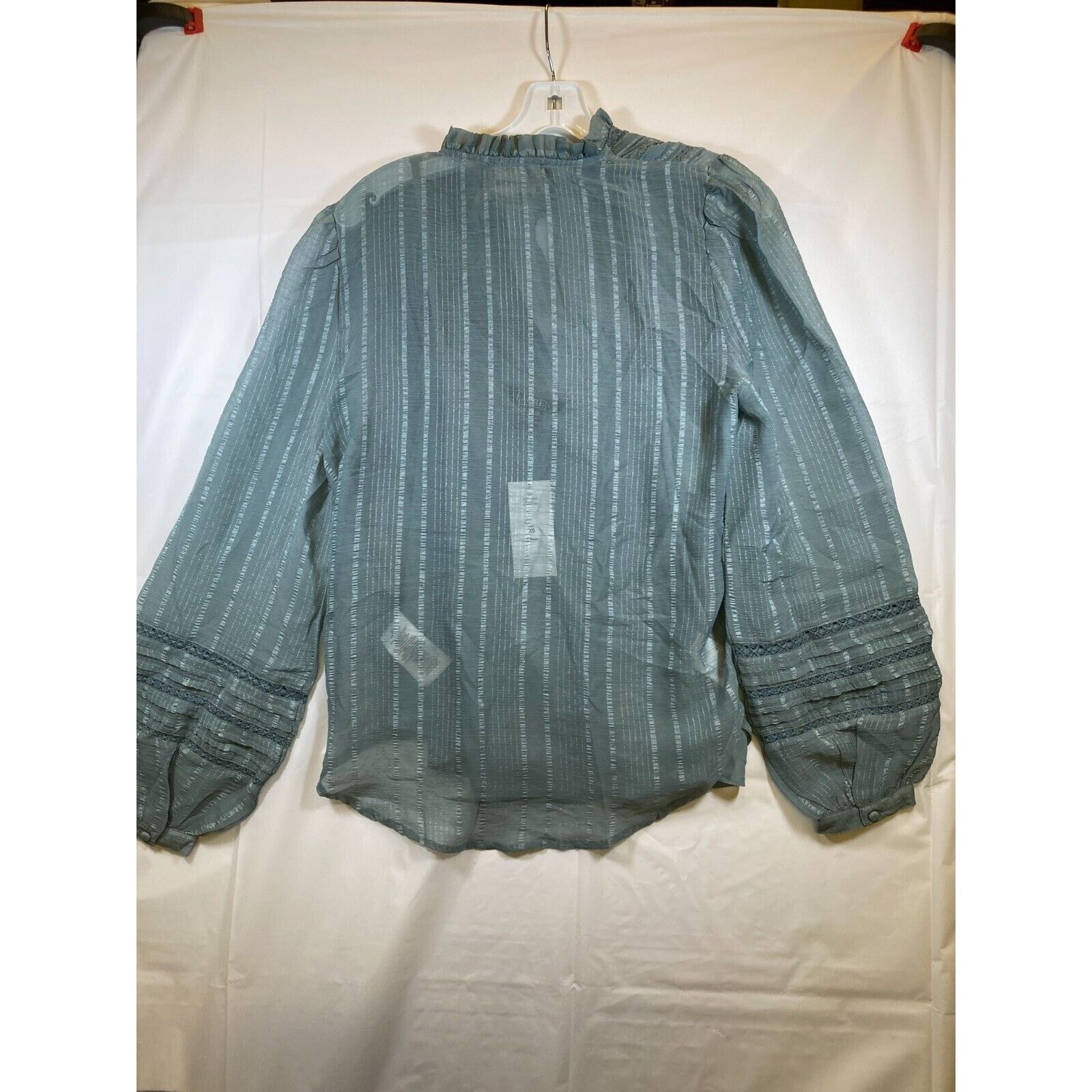 Lauren Ralph Lauren Ralph Lauren Women's Tie Neck Crinkle Blouse Green XS Size XS / US 0-2 / IT 36-38 - 3 Thumbnail
