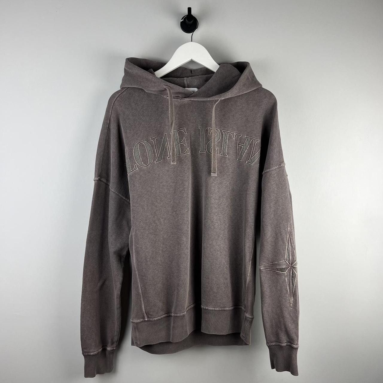 image of Stone Island Logo Hoodie in Purple, Men's (Size Medium)