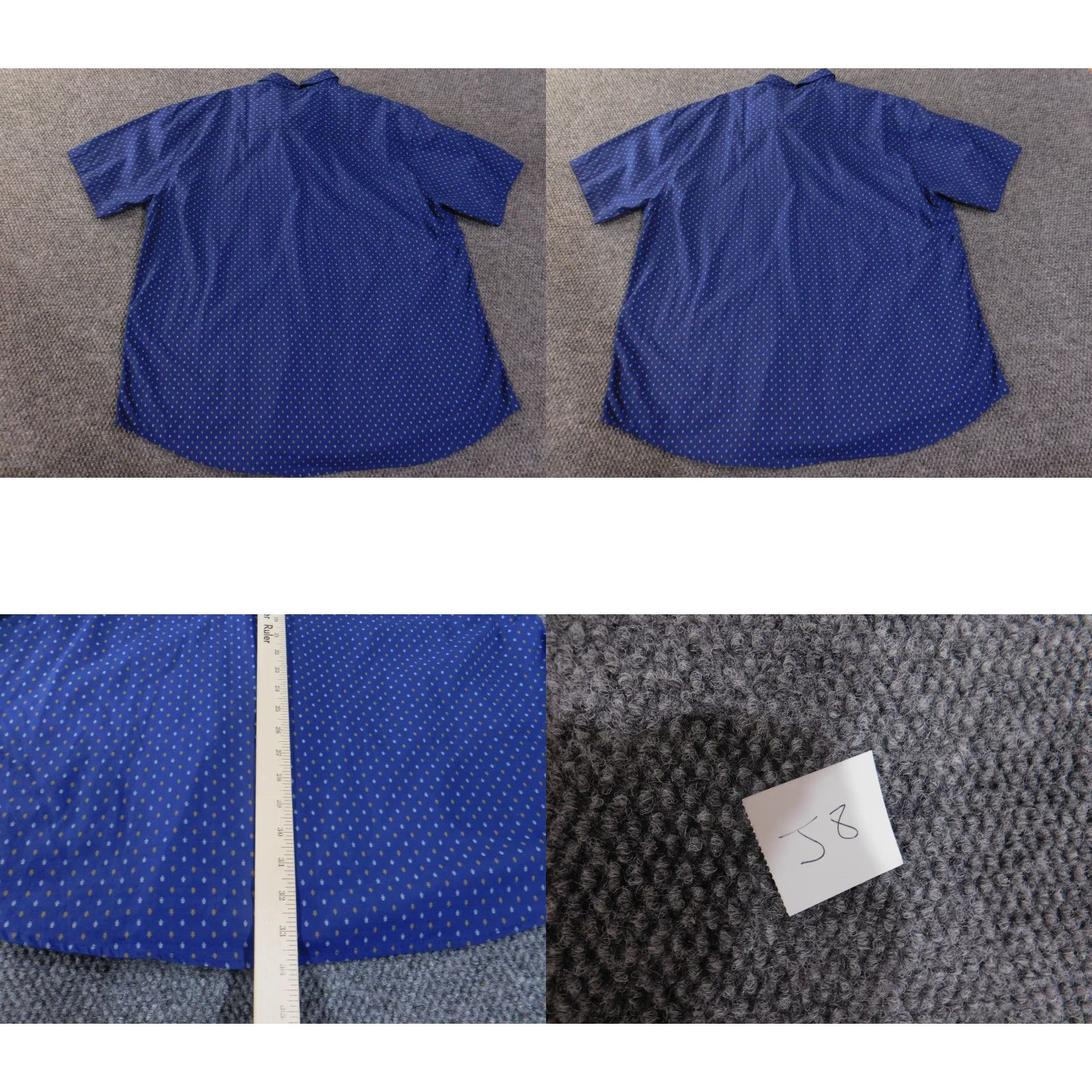 Alexander Julian Alexander Julian Colors Shirt 2XL Blue Mens Geometric Button-Up Casual Twill Cotton Short Sleeve Button-Down Neckline Collar Size US XXL / EU 58 / 5 - 8 Thumbnail
