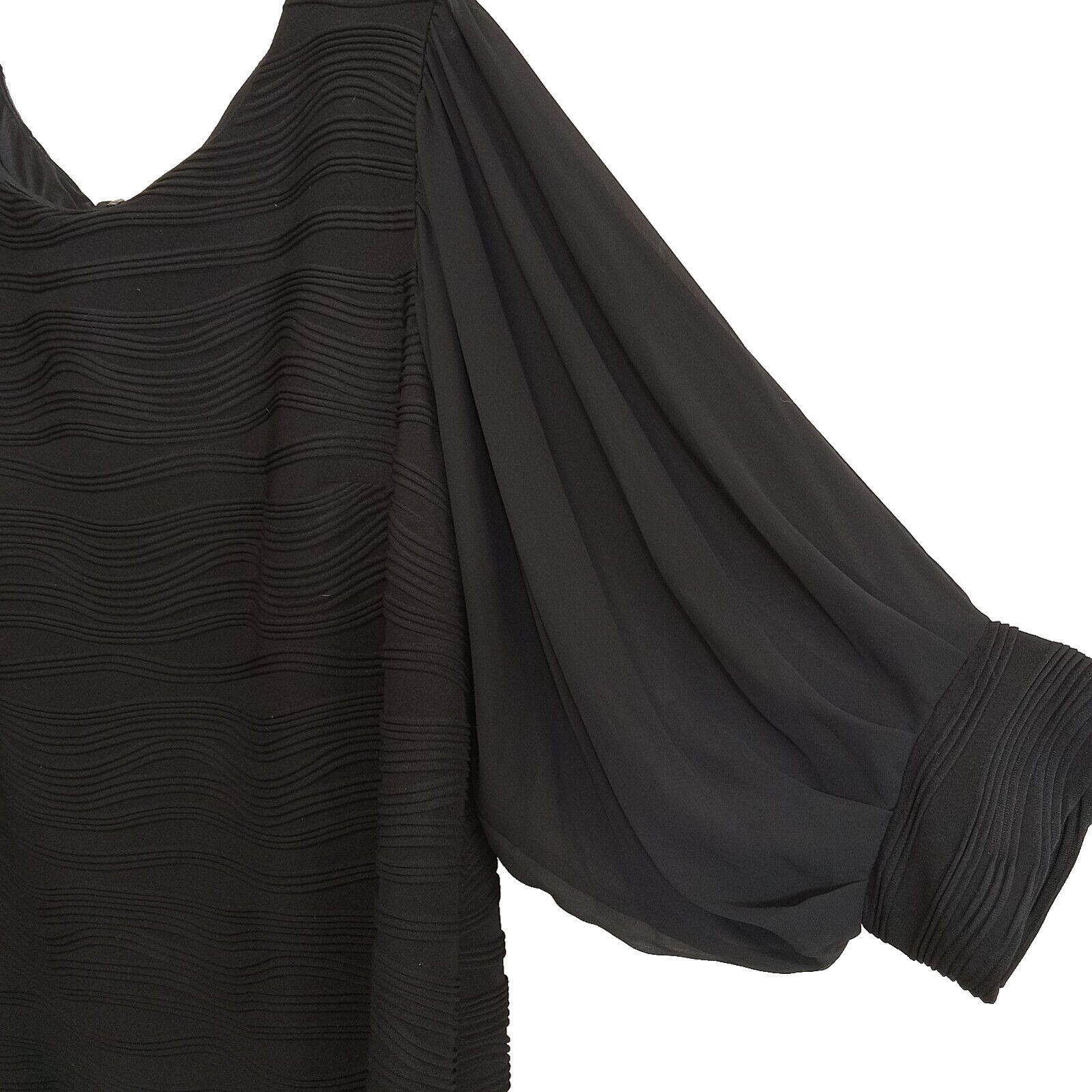 & Other Stories Julian Taylor Formal Dress Women 22W Pleated Sheer Back Zip Size 3XL / US 20-22 - 2 Thumbnail