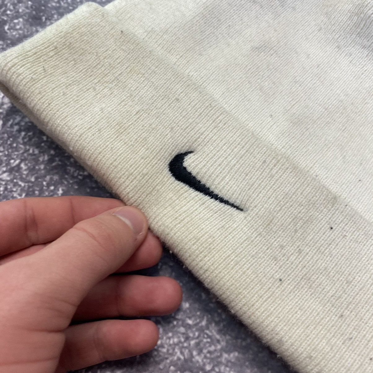 Vintage Vintage Nike Small Swoosh White 90’s winter hat Size ONE SIZE - 4 Thumbnail