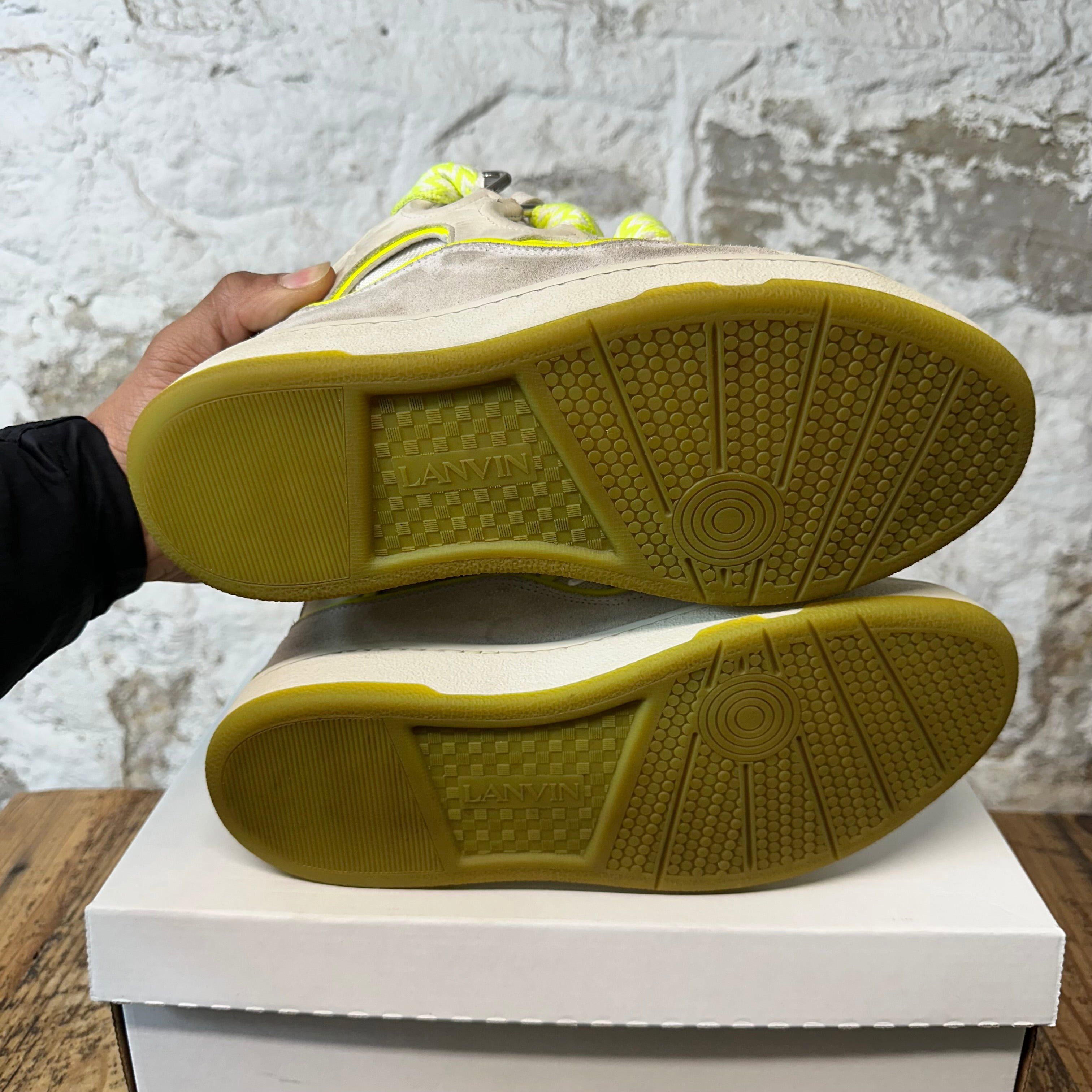 Lanvin Lanvin Curb Yellow Grey White Sneaker Sz 10 (43) Size US 10 / EU 43 - 5 Thumbnail