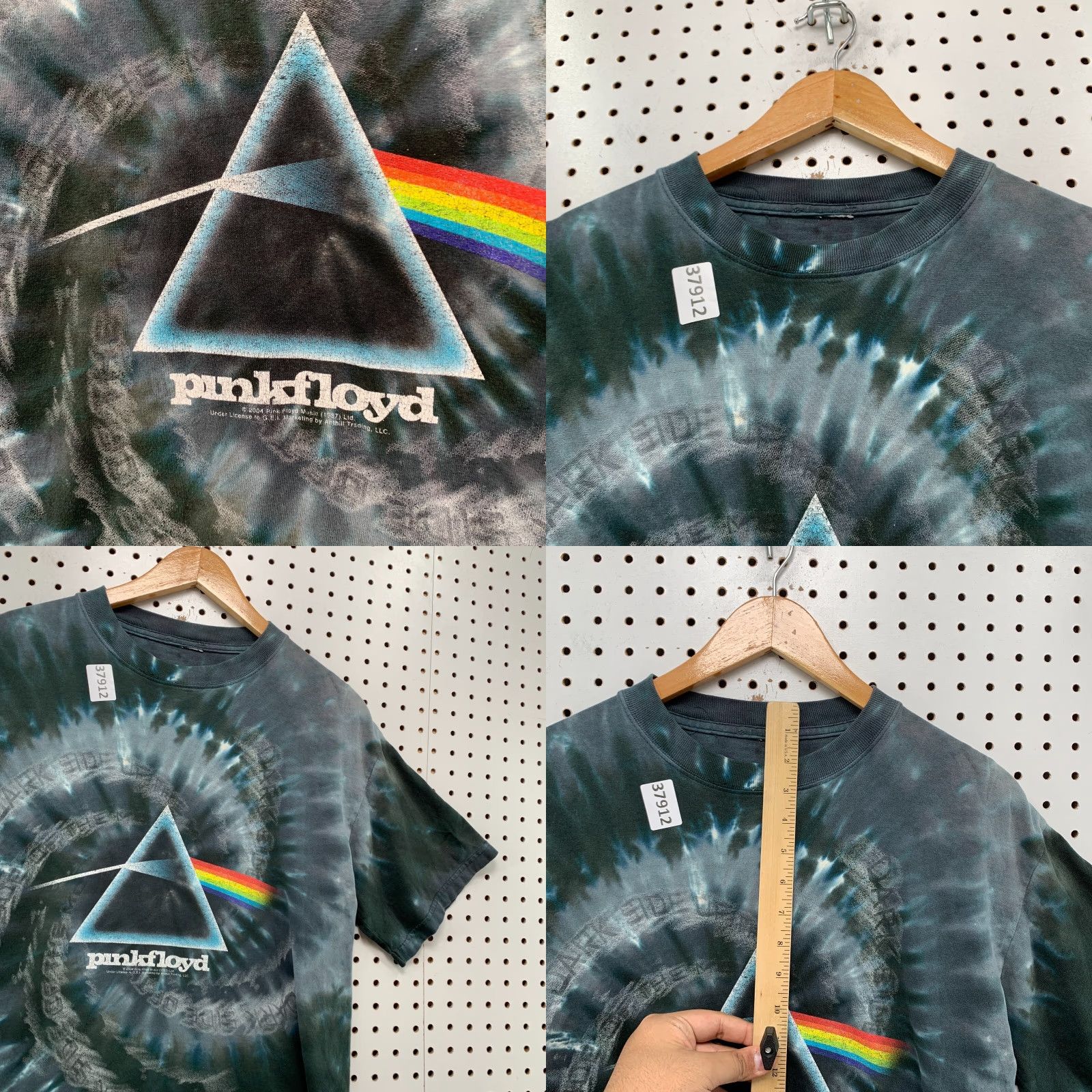 Liquid Blue VINTAGE Pink Floyd Liquid Blue Tie Dye Shirt Mens Medium Blue 90s Moon Graphic Band Mens Size US M / EU 48-50 / 2 - 8 Thumbnail