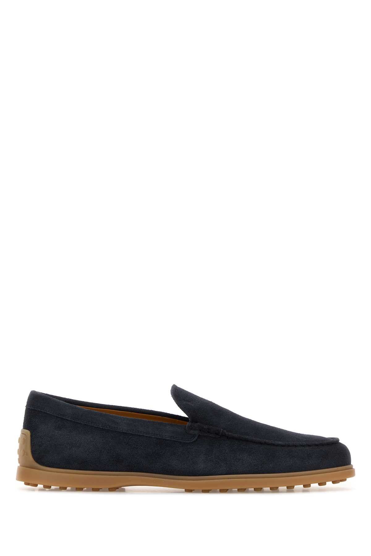 Tod's Navy Blue Suede Loafers Size US 7 / EU 40 - 1 Thumbnail